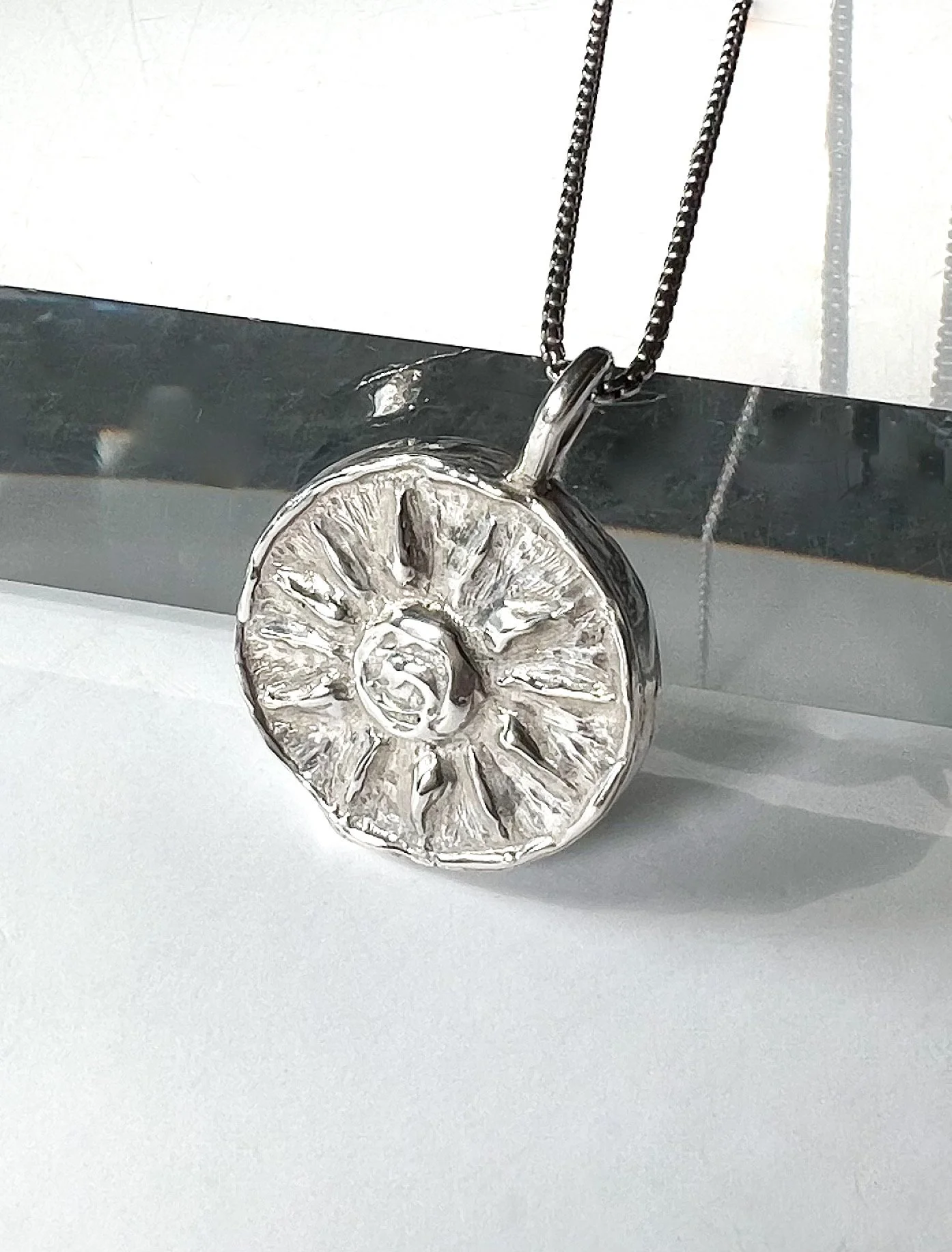 "24/7 Medallion" in Sterling Silver with Chain