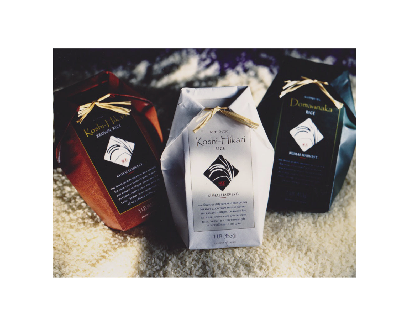 2. Kumai Harvest, Premium Japanese Rice Packaging Design