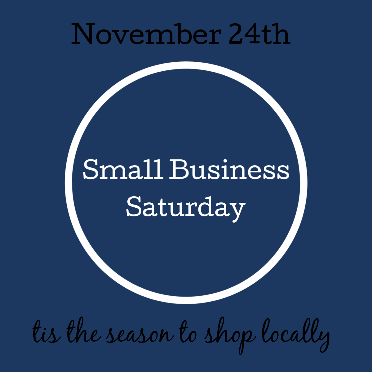 Small Business Saturday on November 24