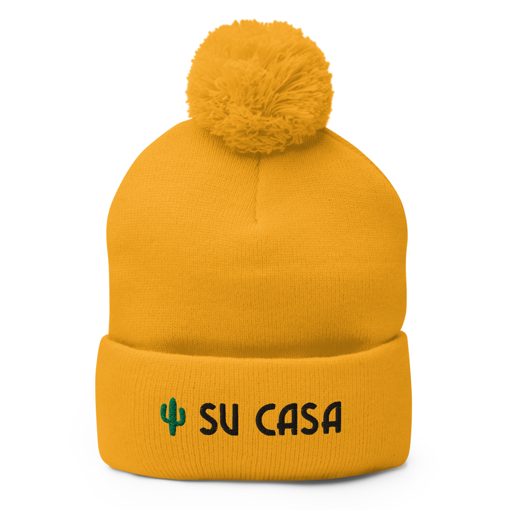 Su Casa x Mustard Cactus Pom Pom Beanie 