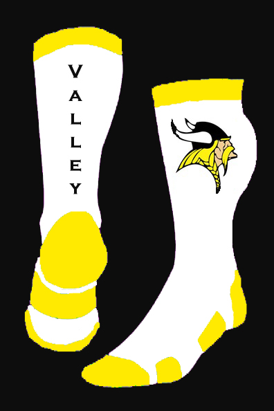 Valley Vikings White Gold Black Sock.jpg