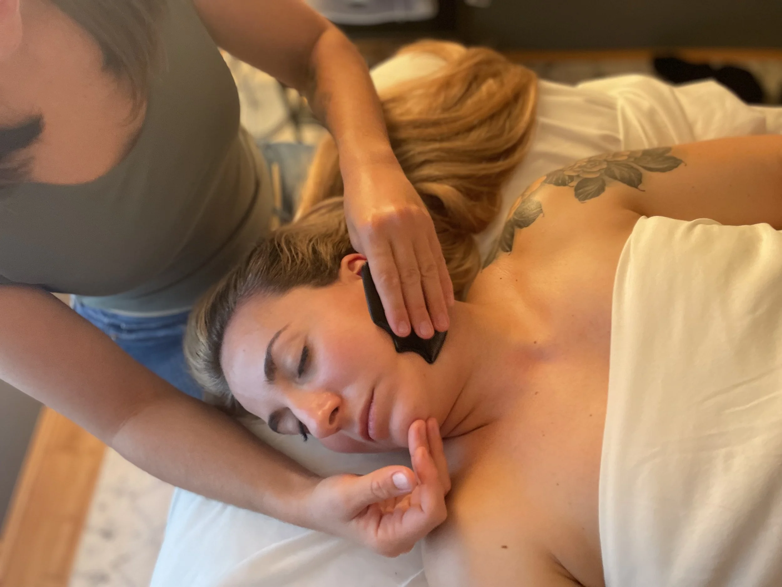 Cosmetic acupuncture and facial guasha are part of the facial treatment at Revive Acupuncture and Wellness in Berwick, ME