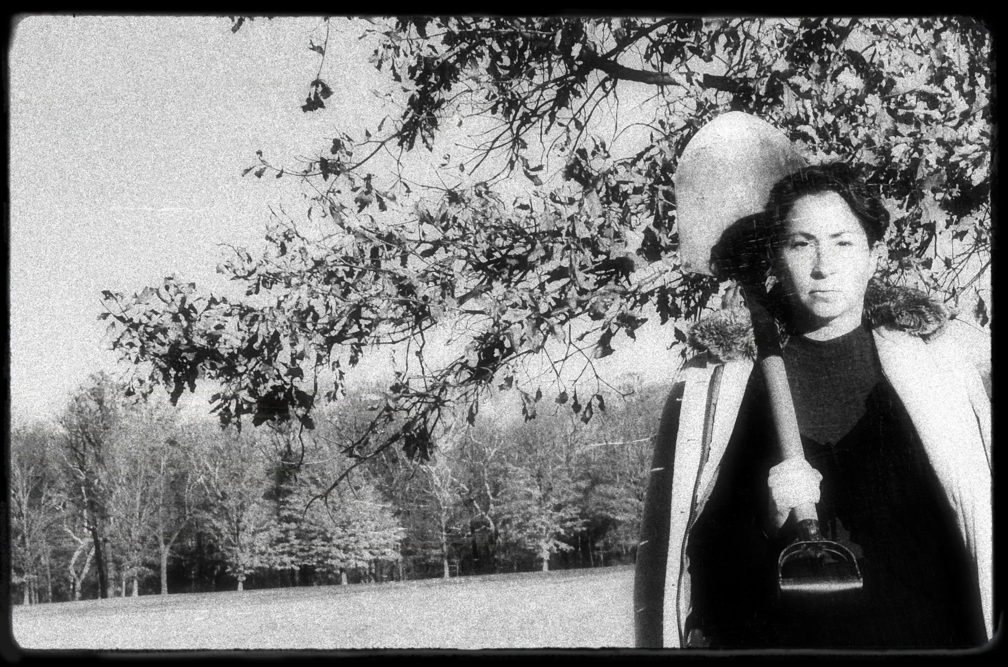 Portrait of Unknown Woman With Shovel