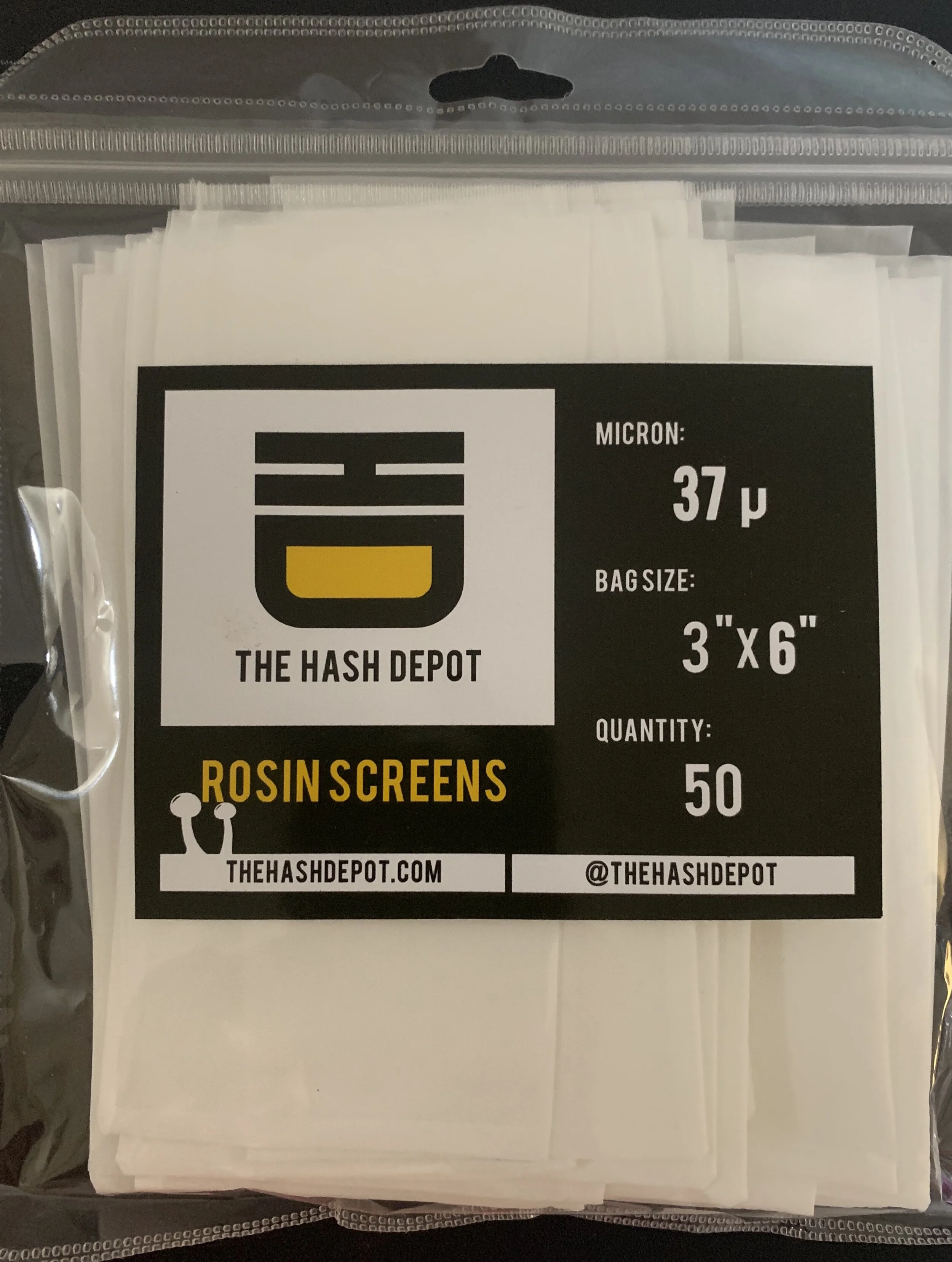 3x6in 37u Rosin Screens