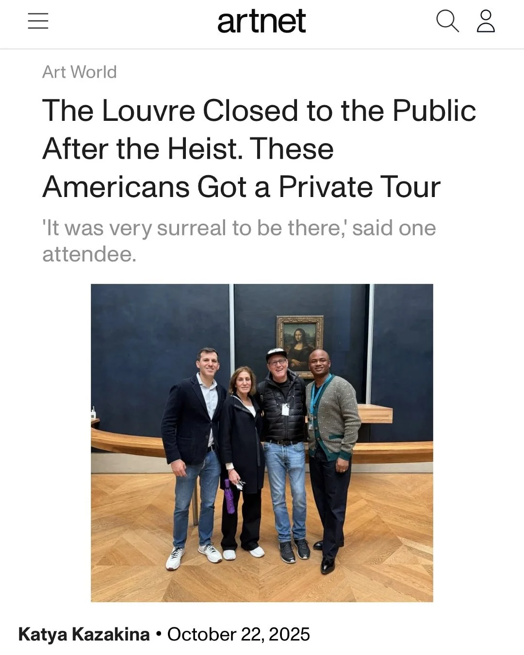 The highlight of my Art Basel Paris week was exploring the Louvre while it was closed to the public. Wandering through the museum in complete silence and solitude was surreal and one of the most unique experiences I&rsquo;ve ever had. Thank you @t.mo