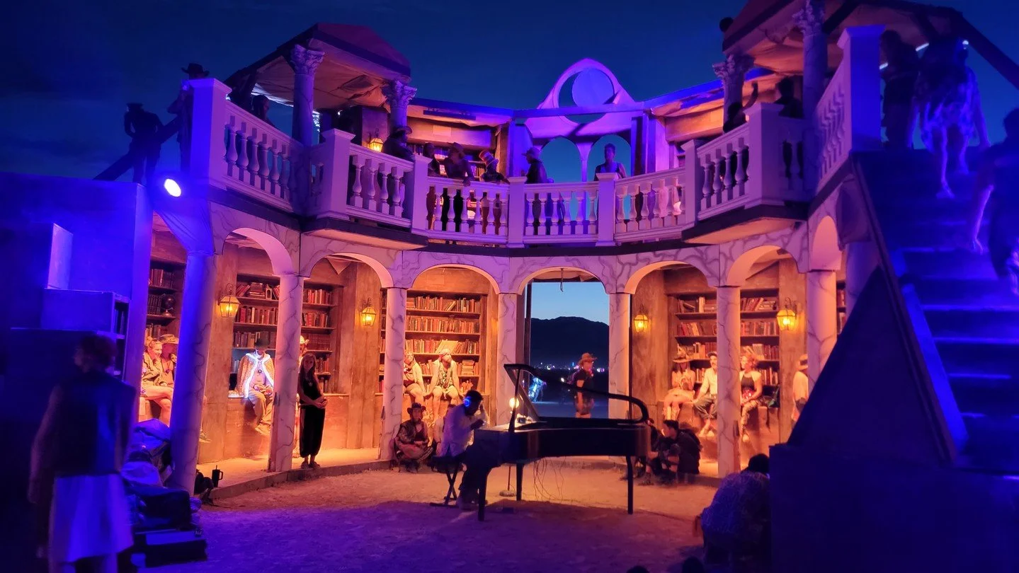 Have you ever seen a library in the desert??📖

&ldquo;Moonlight Library&rdquo; by The Moonlight Collective explores the ability to author your own story through an immersive, interactive ruins-inspired library! This piece is constructed of wood lumb