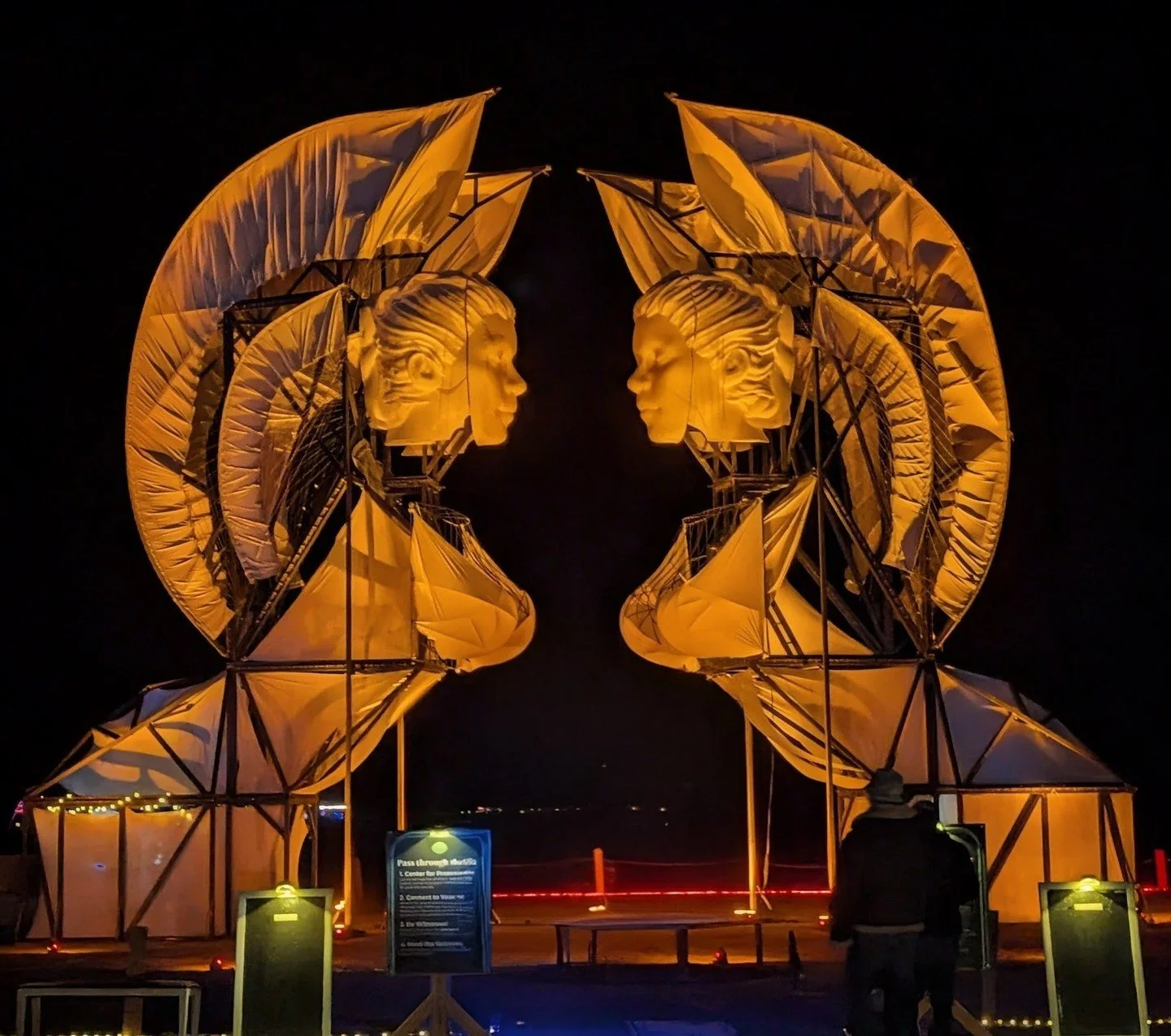 Today&rsquo;s whimsical Burning Man 2025 feature is the &ldquo;Sphinx Gate&rdquo;!✨

Inspired by the Neverending Story, these towering 34 foot Sphinxes have laser eyes and represent mystery and transformation. Their structural frames are made of stee