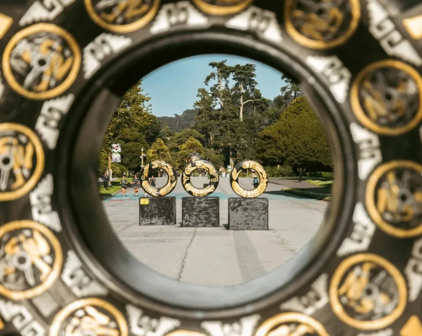 Six temporary sculptures by Betsabe&eacute; Romero have been installed along the JFK Promenade in Golden Gate Park and will be on display through March 2026!

The sculptures are crafted from repurposed tires, paint, mirrors, metal, and wooden bases, 