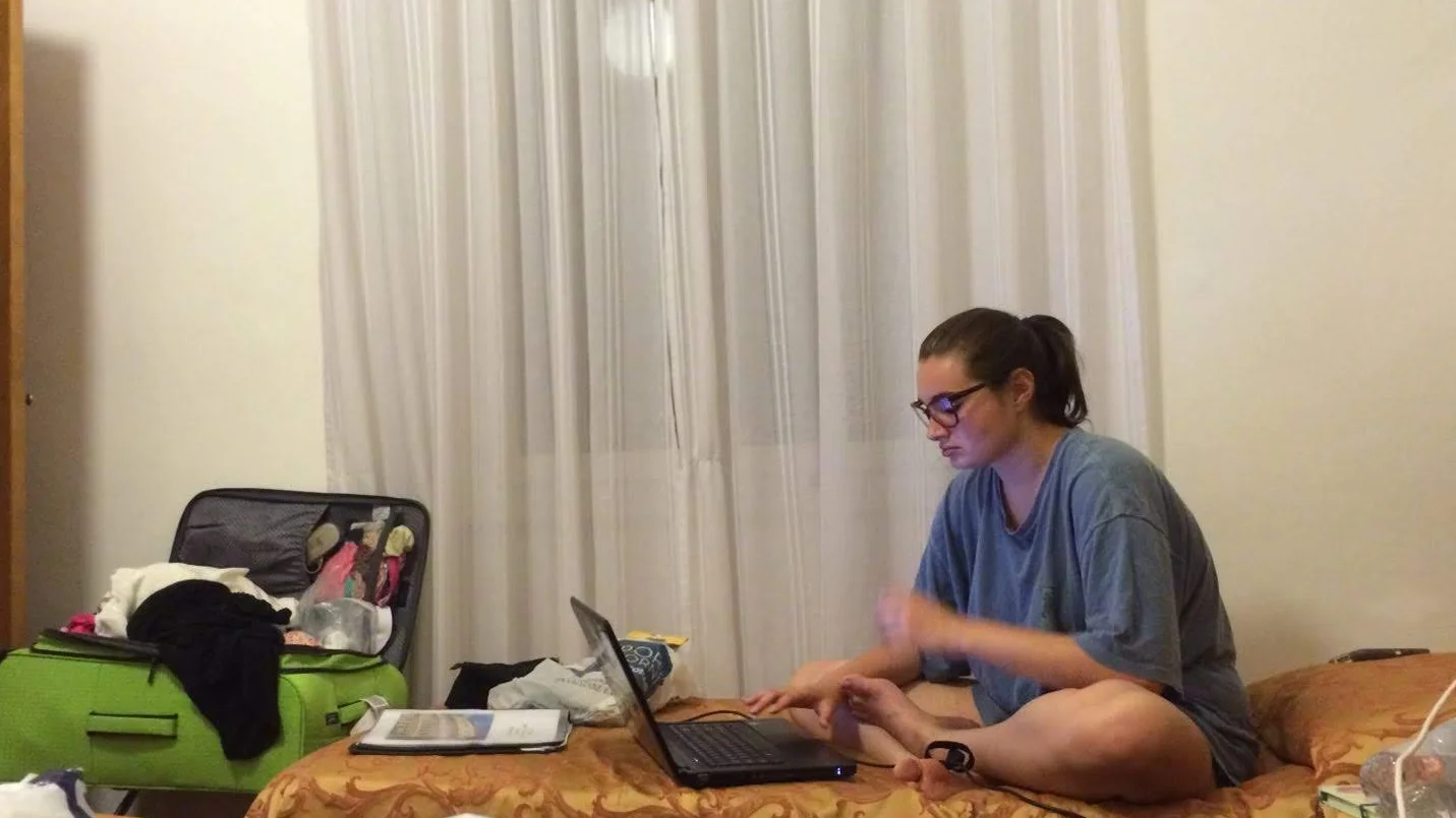 Living in hotel rooms with my mom in Italy. (She wasn’t too fond of her big green suitcase after learning Italy is one big cobblestone street. I was the one rolling it the whole time).