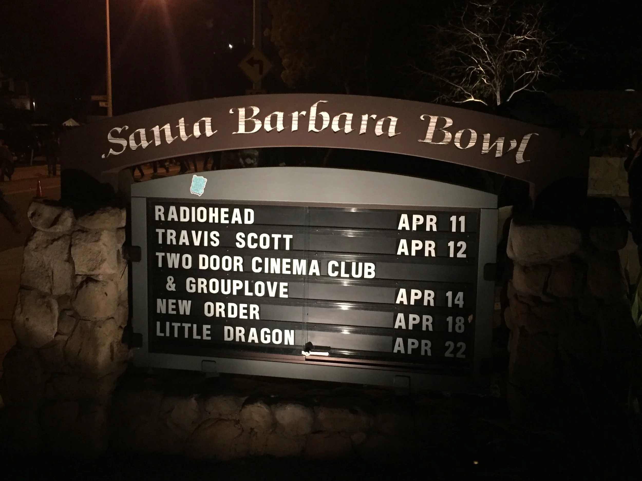 Radiohead - Santa Barbara Bowl, SB (April 11, 2016)