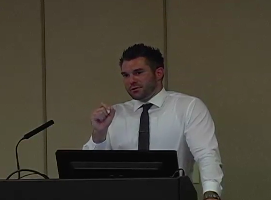 Dr. Levine giving a Lecture at Providence Saint Joseph Medical Center in Burbank, California over Ankle Fractures and Osteochondral defects of the Talus
