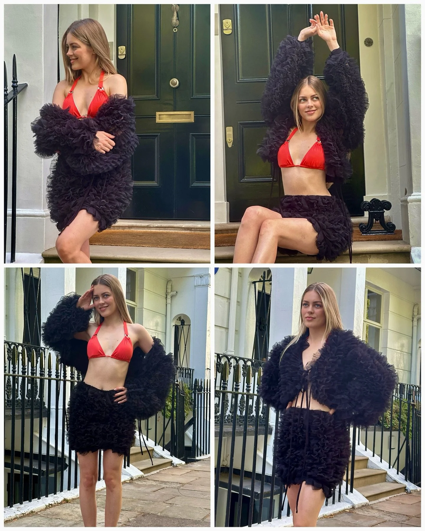 Ruffles, bold colour, and all the attitude. 🧡🖤

This look is serving drama, flirt, and full summer energy, whether you&rsquo;re on holiday or just making your doorstep your runway.

Available now in @inspirerhub 
129 Fulham Road South Kensington Lo