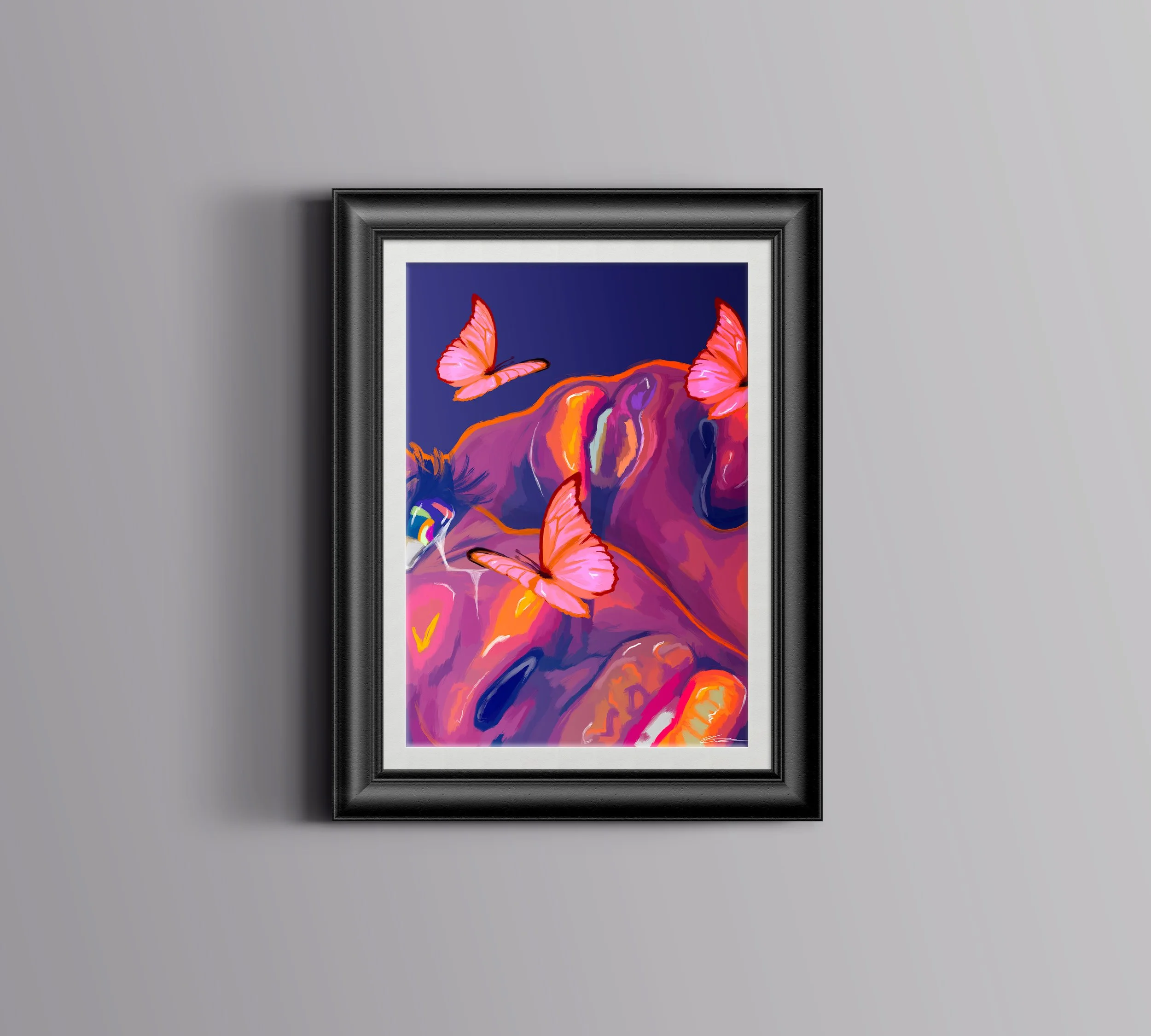 "TOUCH OF A BUTTERFLY" - print