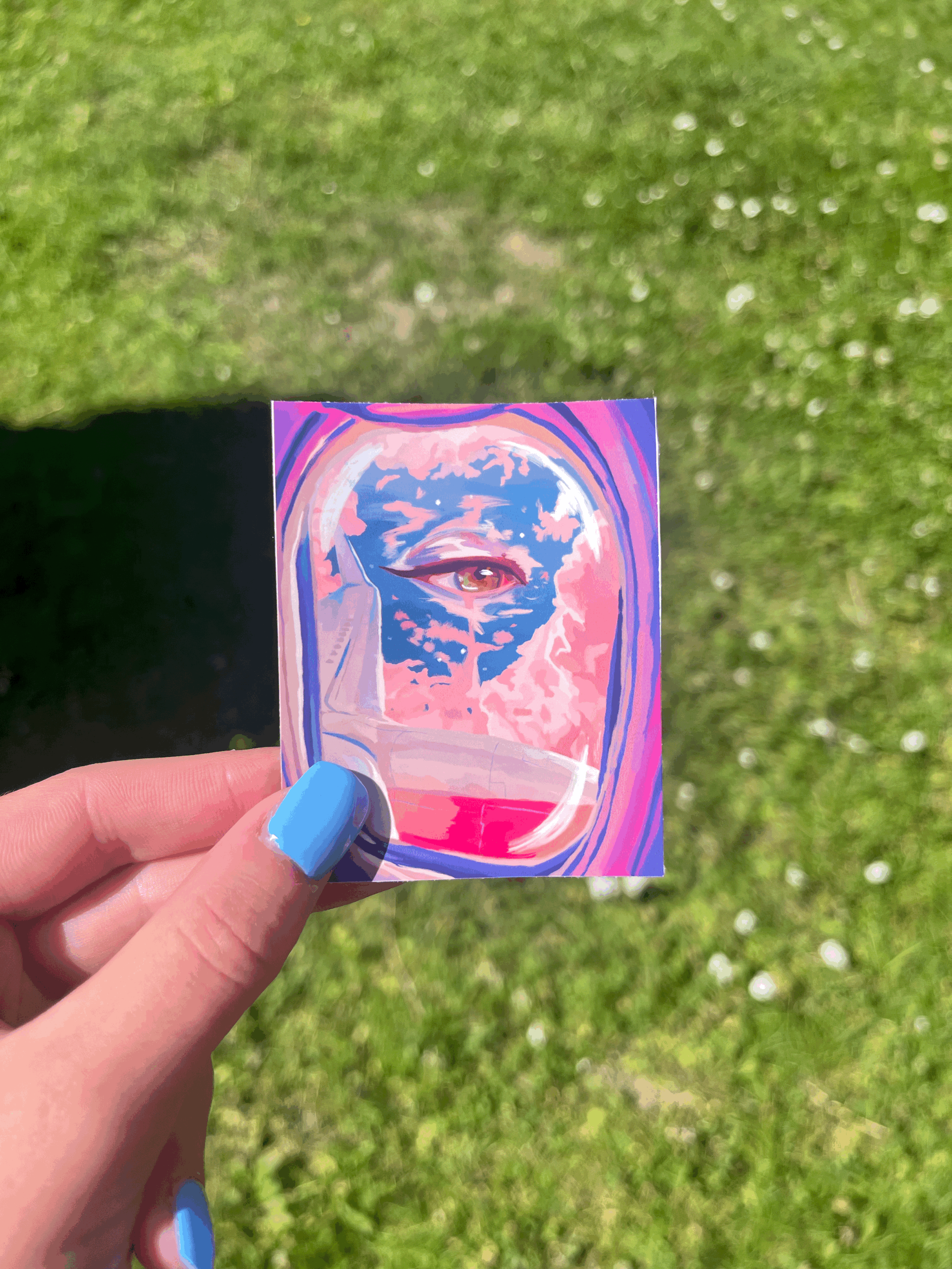 "THROUGH THE CLOUDS" - sticker