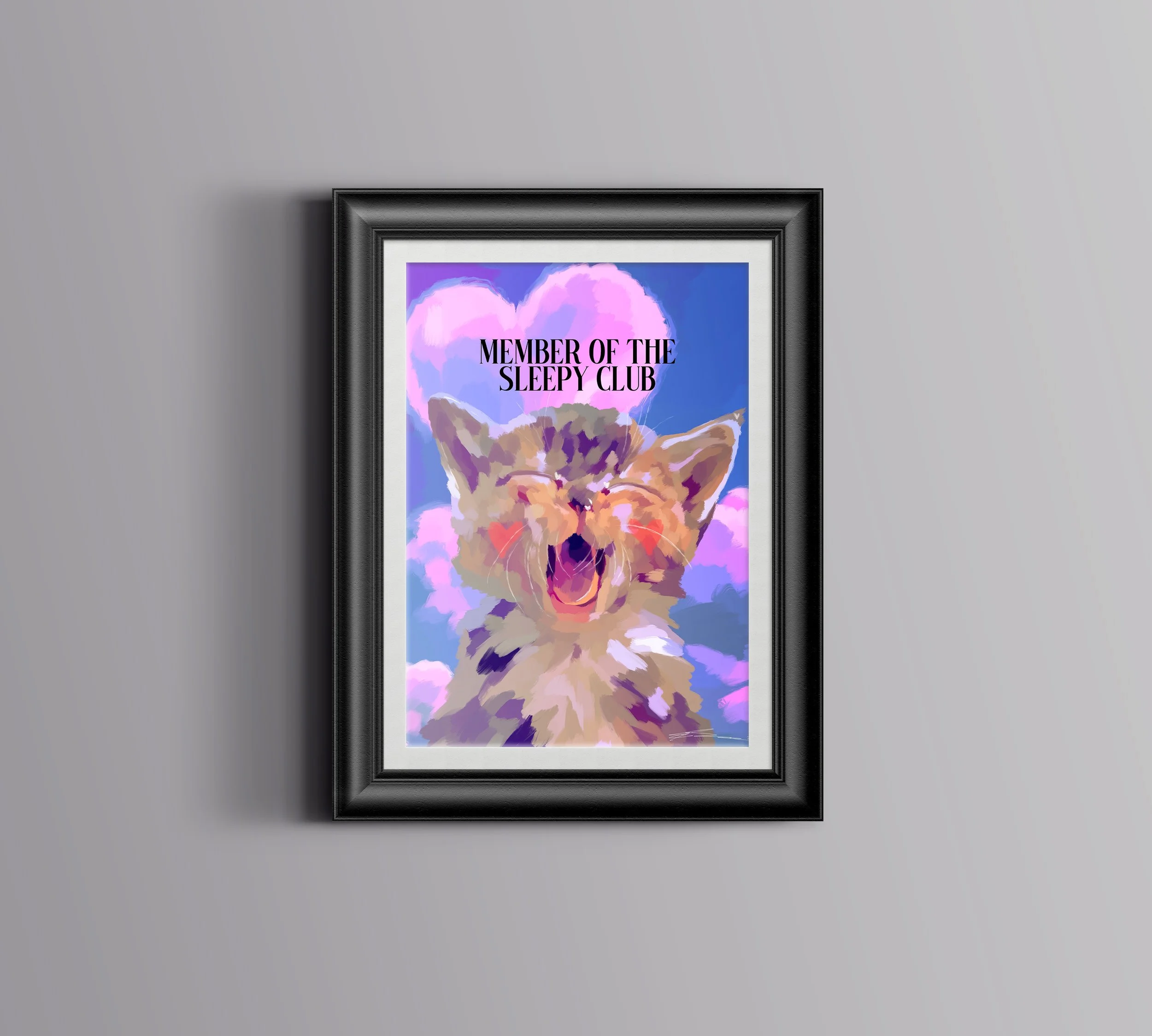 "SLEEPY KITTEN" - print