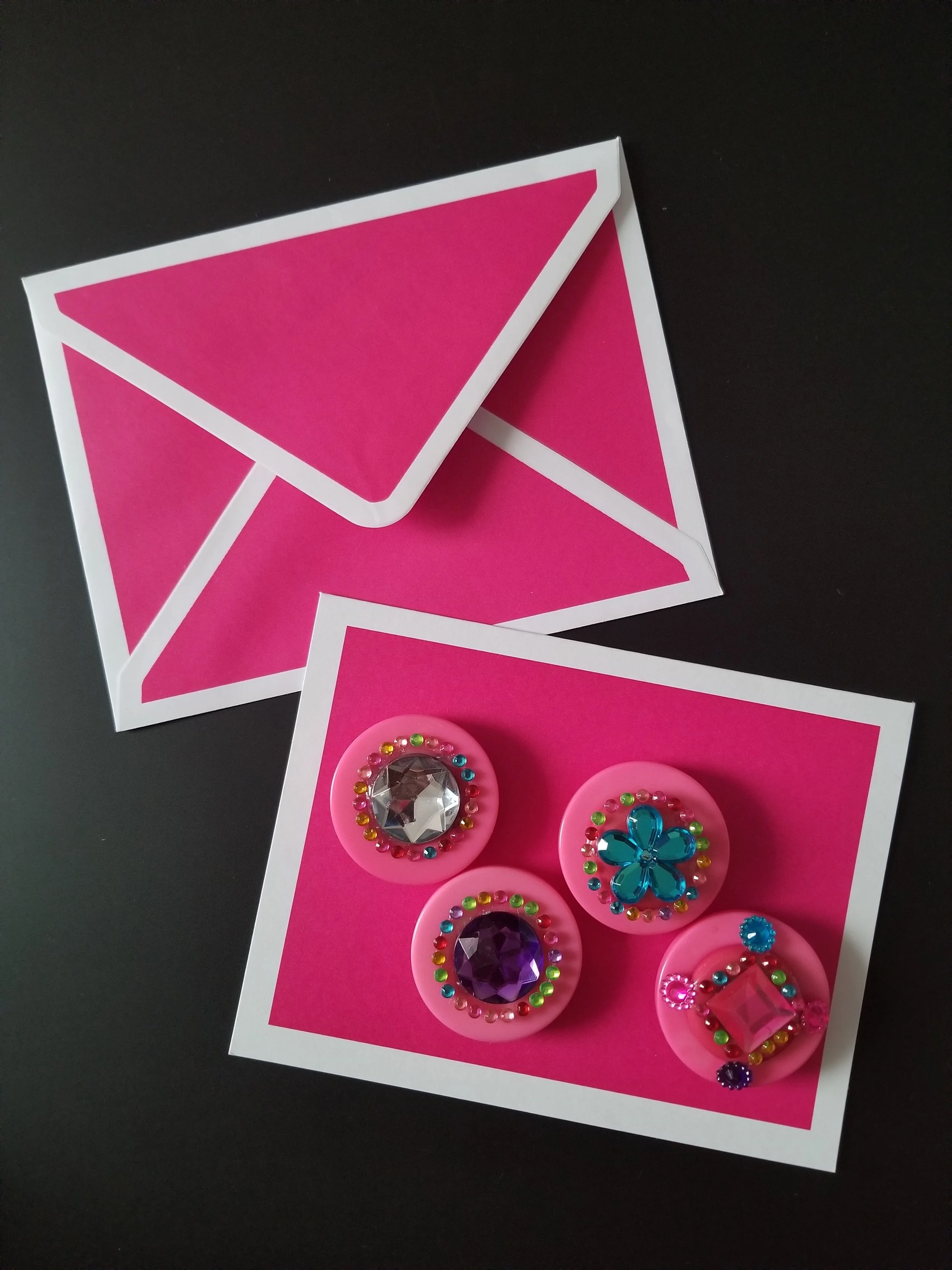 "Pink Brights" Card with Fiesta Magnets