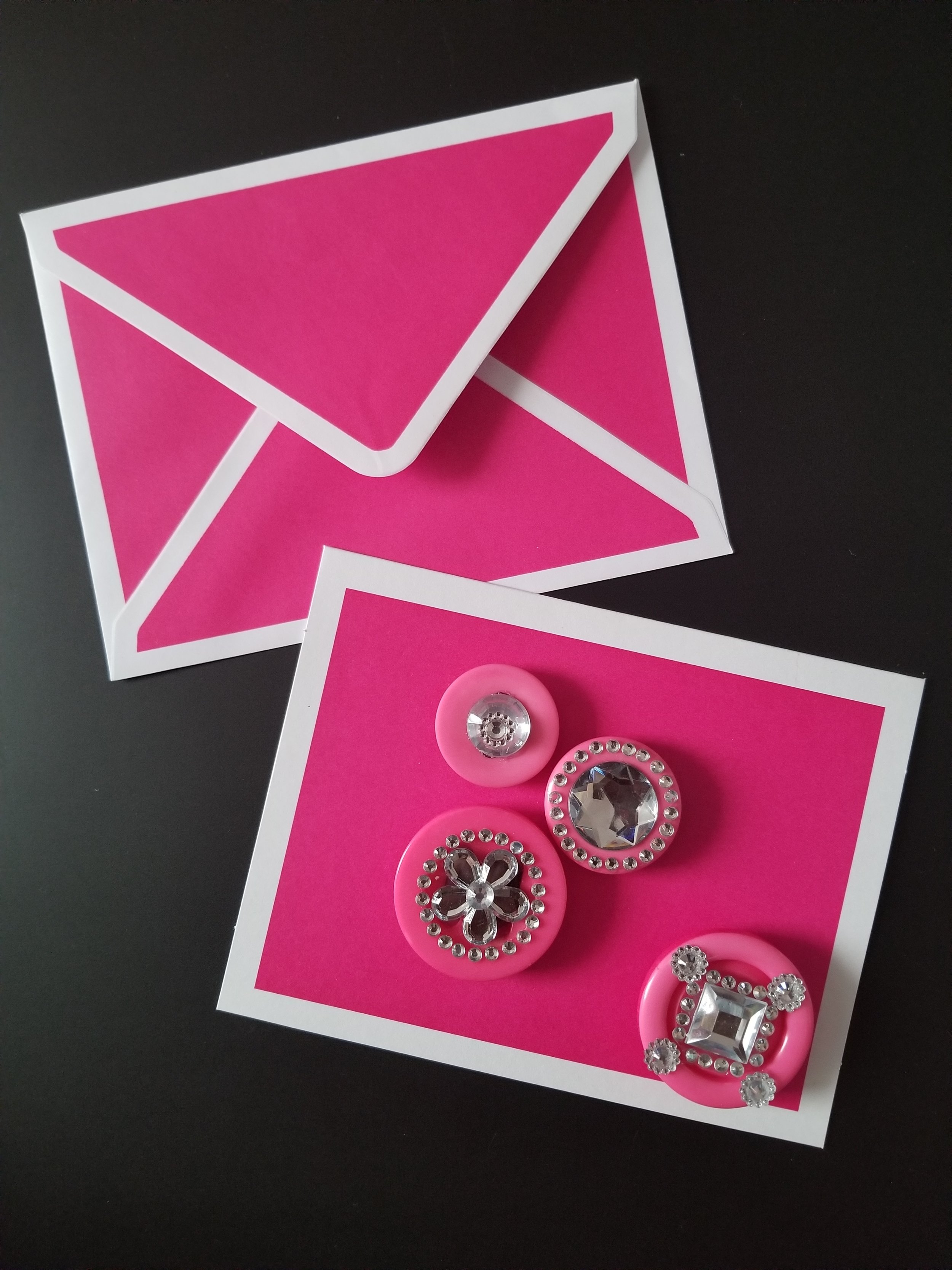 "Pink Brights" Card with Diamond Magnets