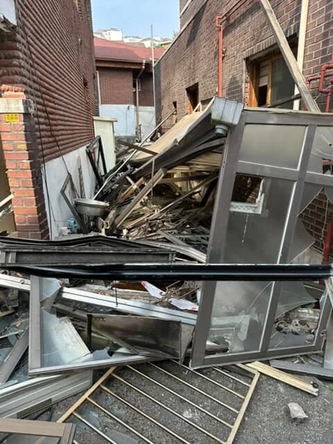 Broken doors from Yongsan Demolition.JPG