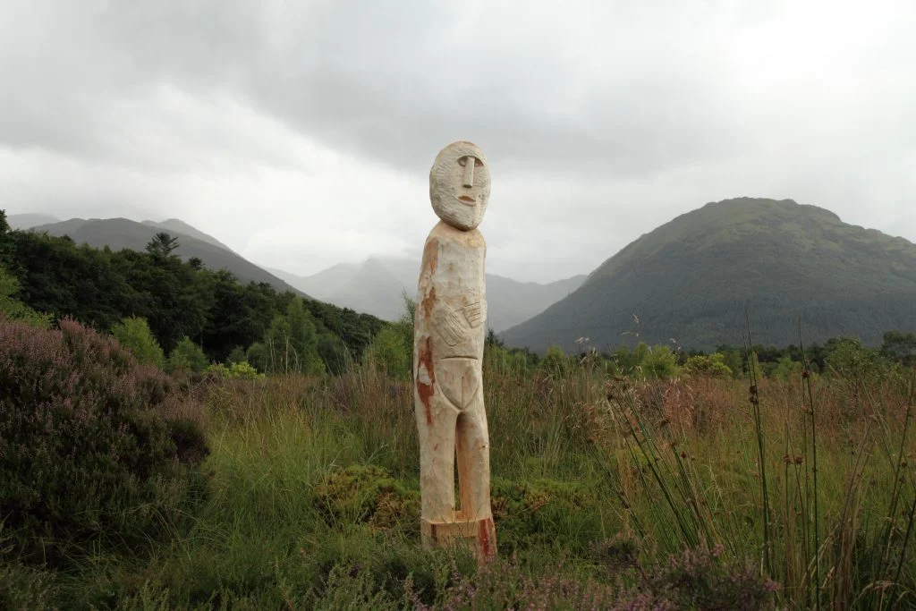 Replica of the Ballachulish Goddess - which was buried at the site