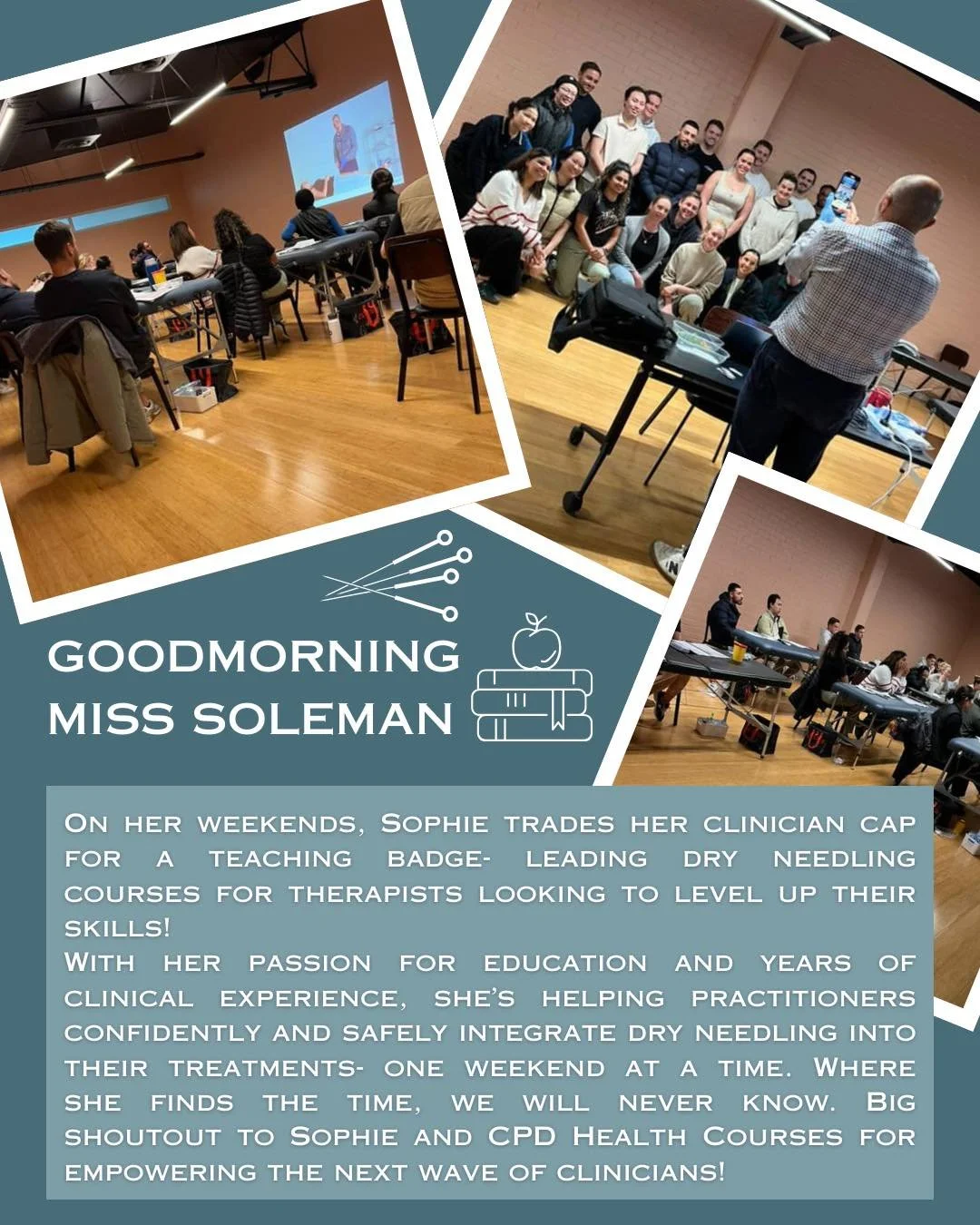 Passion for helping people move better doesn’t stop at the clinic- it’s passed on in the classroom too! 🍎📚🪡 check out cpdhealthcourses for more information!
#masteringmovement #chelsea3196 #bayside #rehab #livebetter #feelbetter #inju