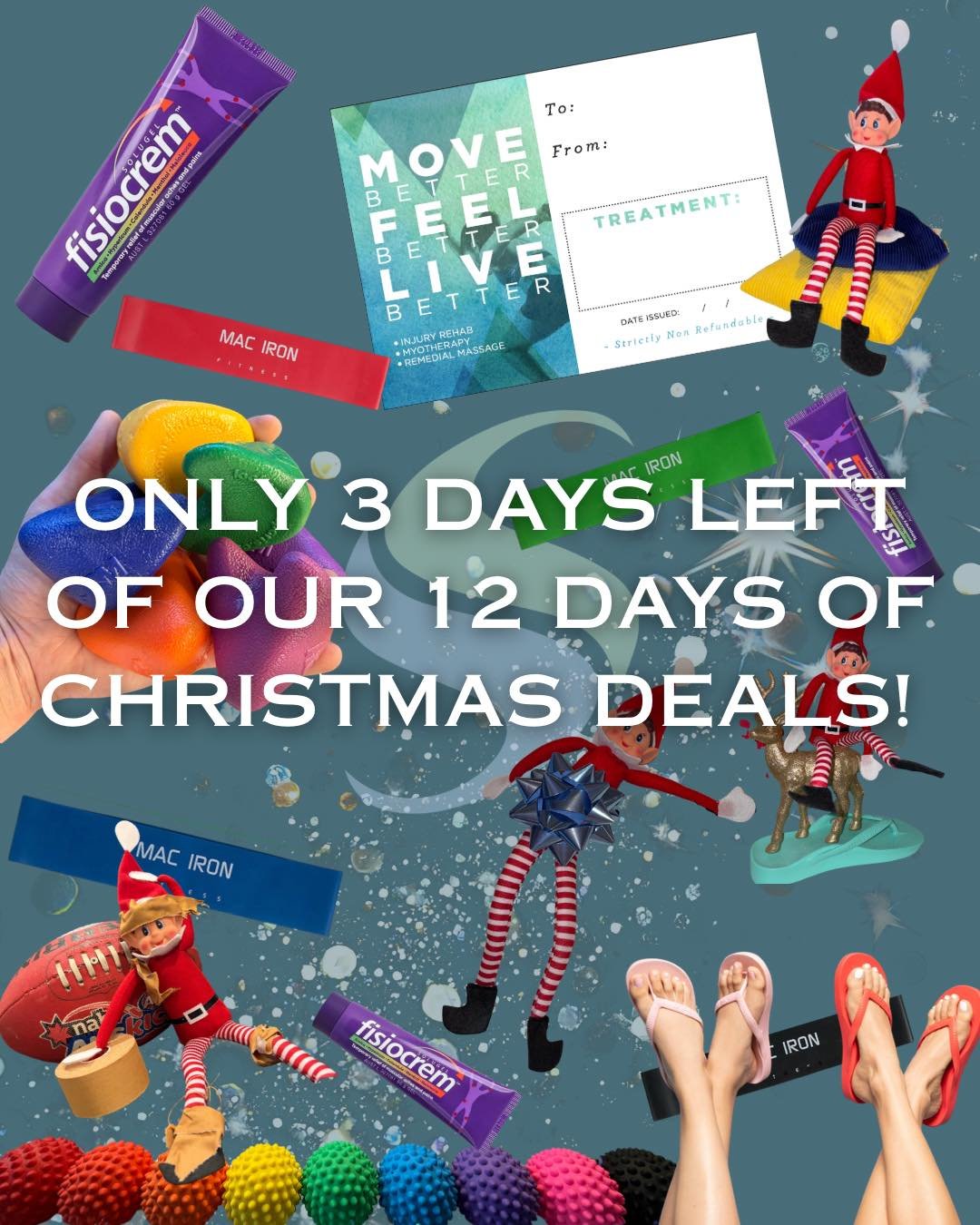 🎄Final countdown🎄 
Only 3 days left to enjoy our 12 Days of Christmas deals! (Except our Christmas Gift bundle draw!!)
Every Google/Facebook review left in December 2025 goes into the draw to win a Christmas gift bundle valued at $150!*

Already le