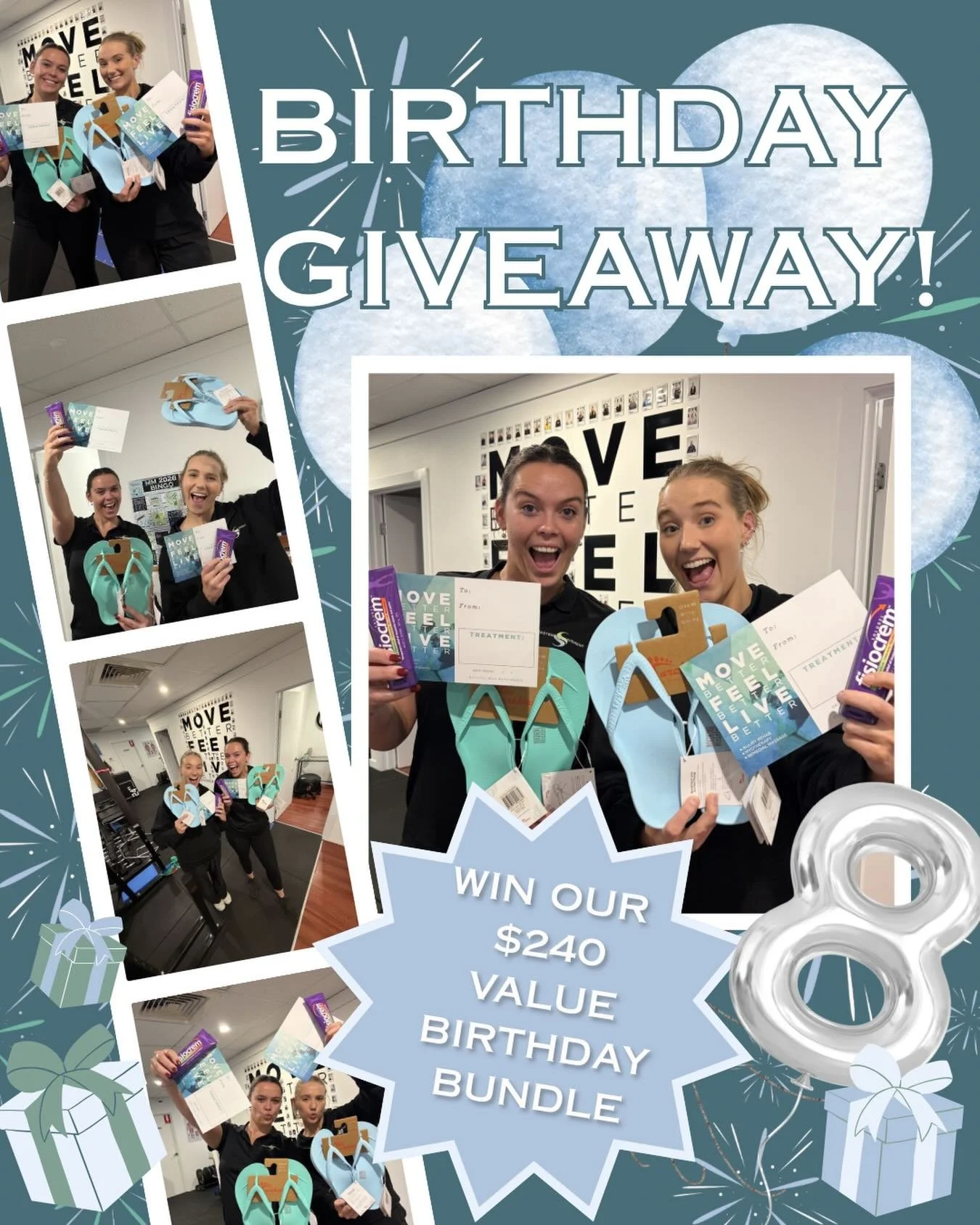 It&rsquo;s our BIRTHDAY WEEK and we wanted to celebrate with YOU 🙌
To celebrate turning 8, we&rsquo;re giving one lucky winner (and their tagged friend) the ultimate birthday bundle🎁
✨ Prize includes✨ &bull; $50 voucher  &bull; A pair of Archie&rsq