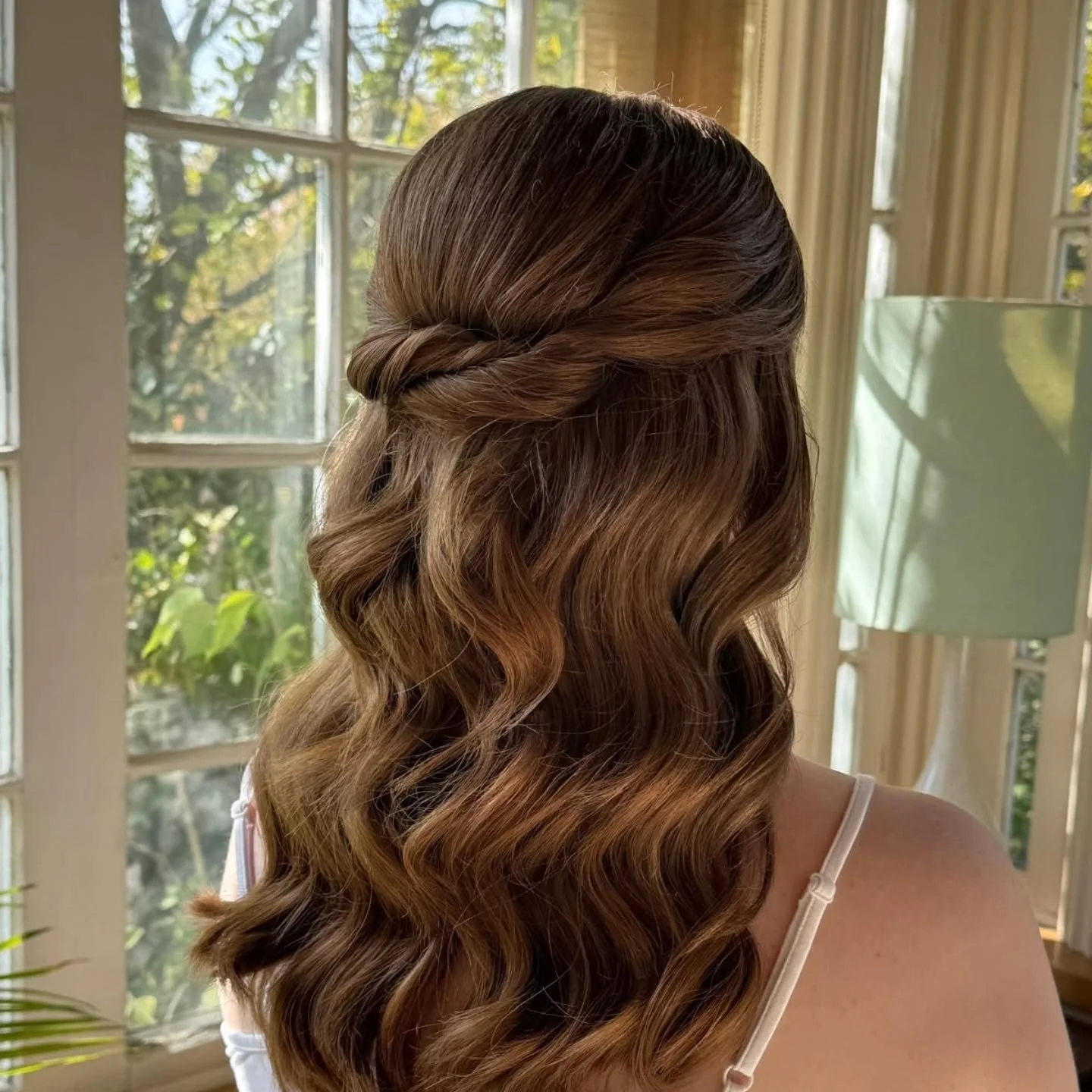 A dreamy half updo with waves for @bymackgrace 
Hair by Donna
@beautyhauscollective