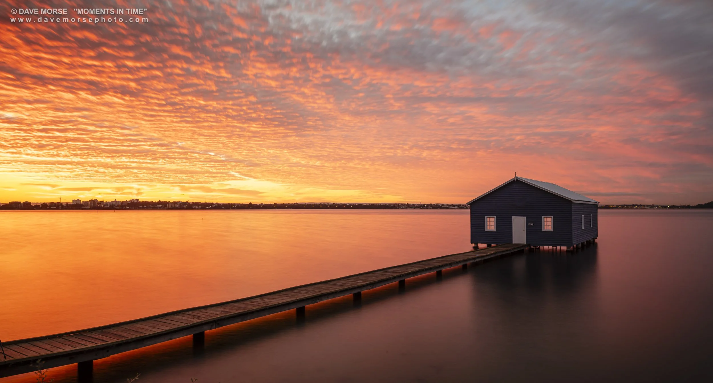 Perth. Image No. A1511.8517.169 ... The Blue Boathouse, sunrise 2 minute exposure. 8/5/2017.