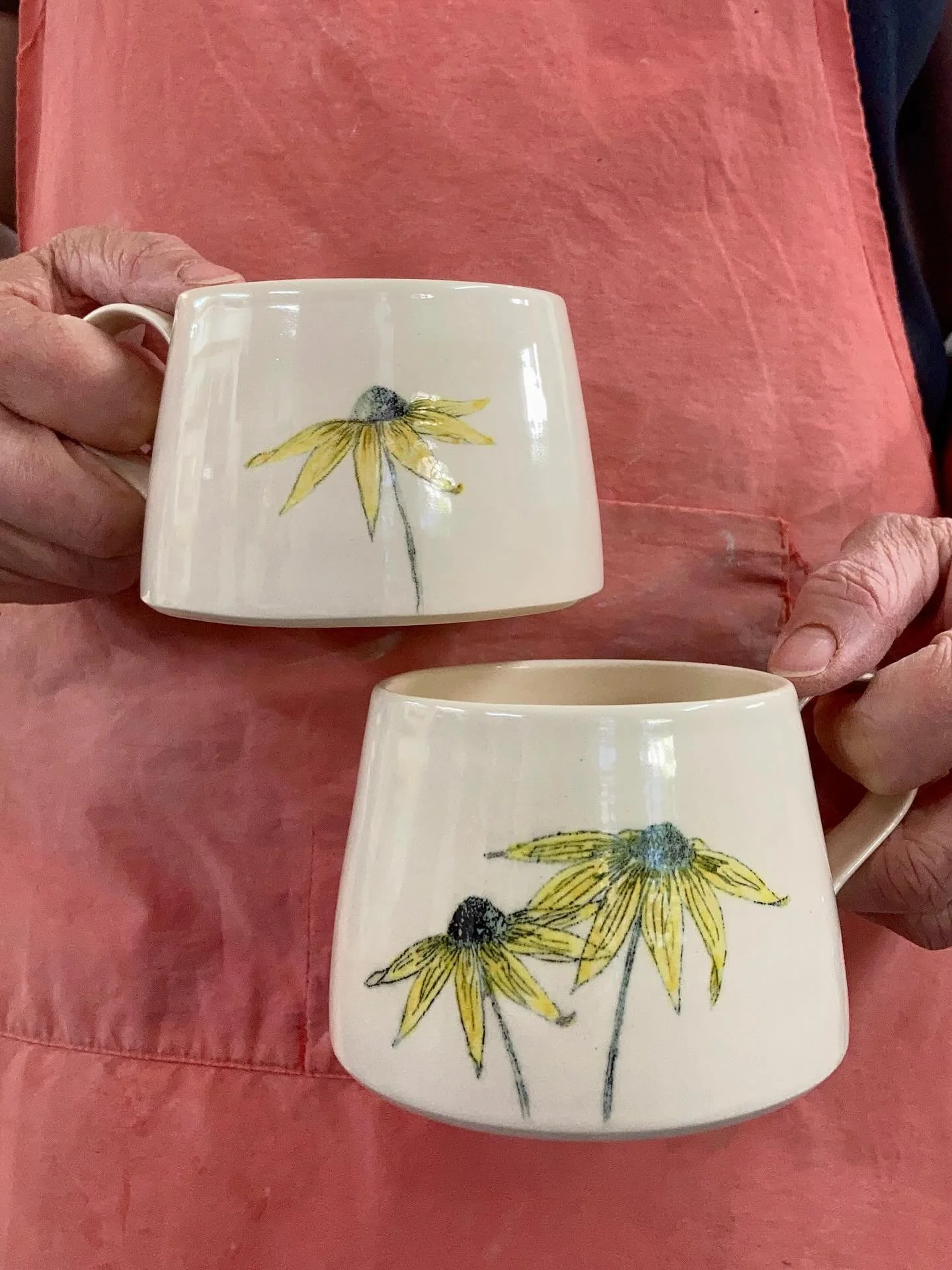 I&rsquo;m busy getting work ready for my next fair. It&rsquo;s not until the beginning of August, but I&rsquo;ve got a full week of teaching coming up, then a long visit up to see my Mum. 

You&rsquo;ll find me and these rudbeckia mugs @westcountrypo