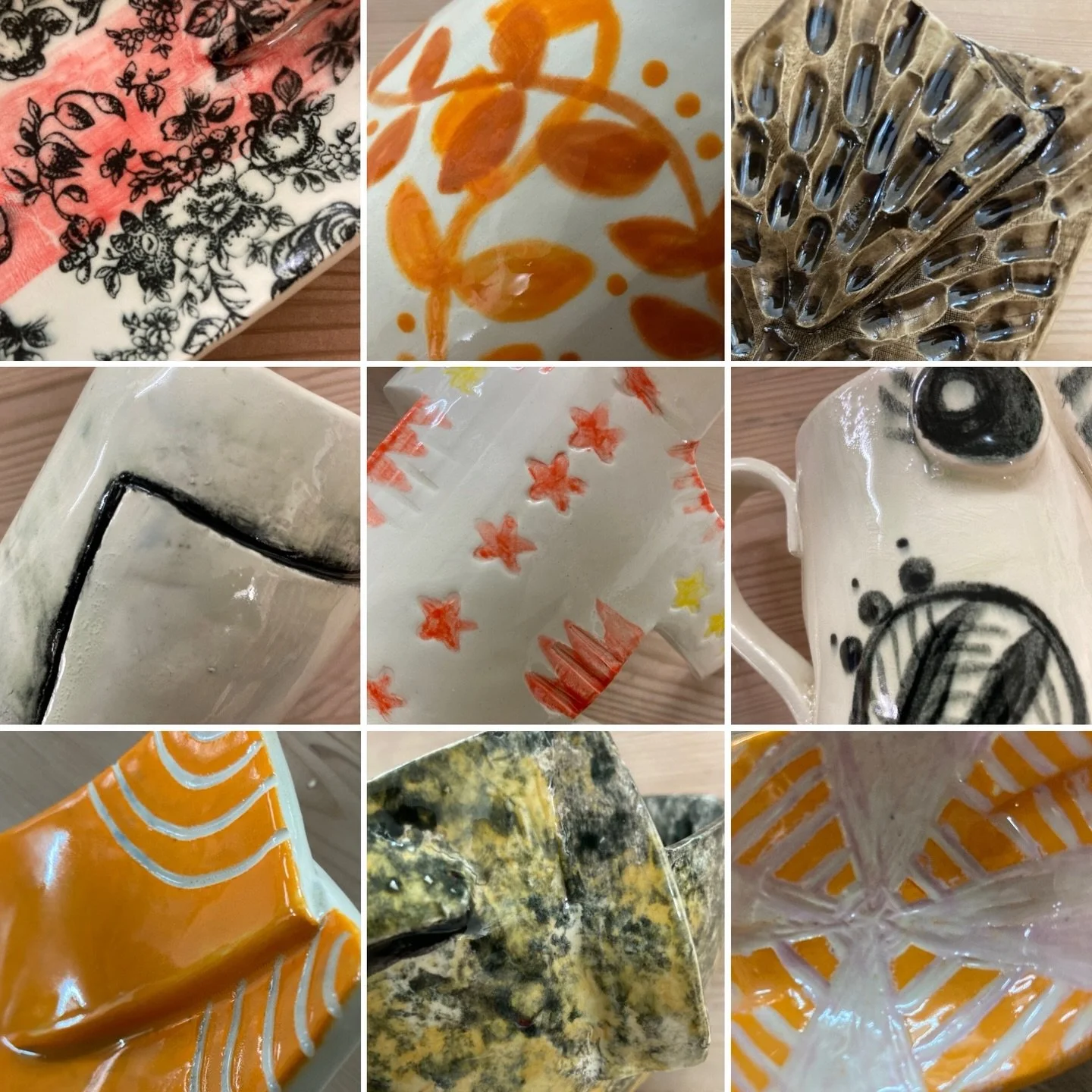 So, I&rsquo;ve just taught a ceramics course &amp; unpacked the kiln. Everyone had the same clay, choice of handbuilding techniques and choice of underglazes and glazes. Look at all the different possibilities!!! Swipe to see more! 😍

These are teas