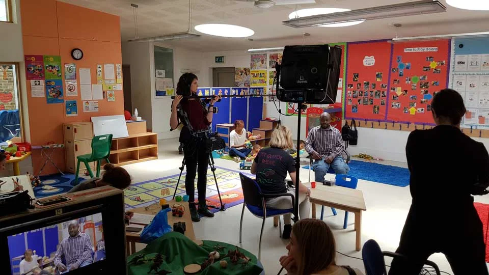 On location in Lambeth, London.