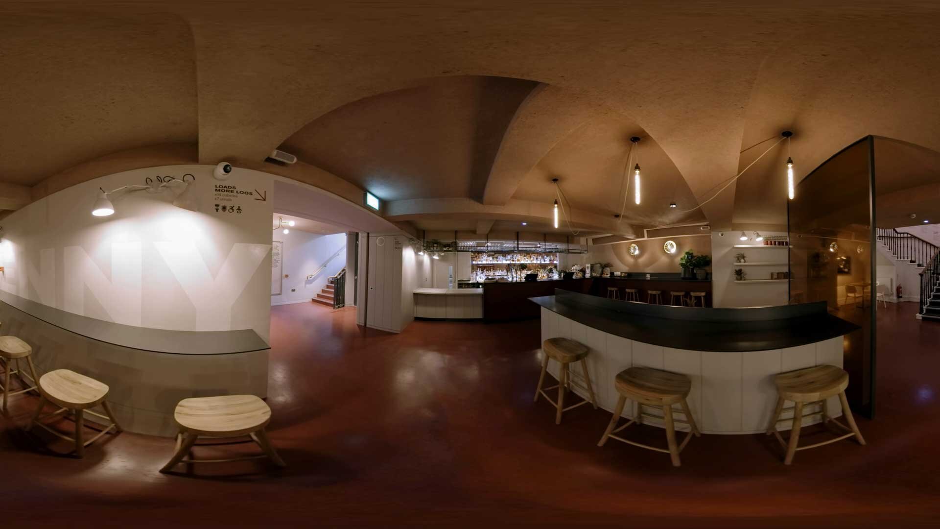 A panoramic of the new Penny bar &amp; cafe