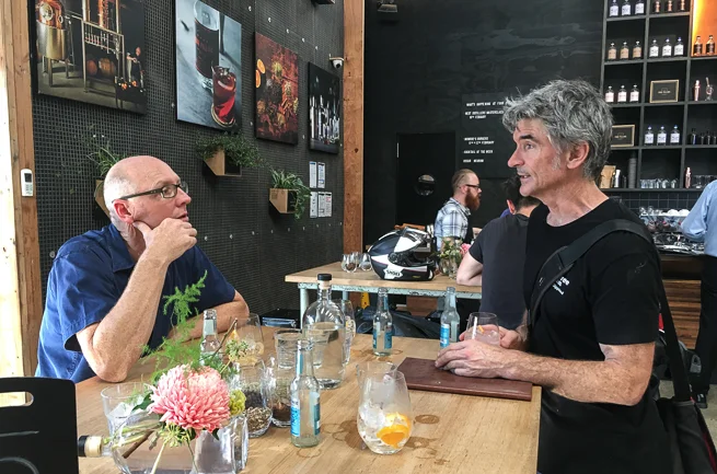 Winemakers gather at Four Pillars Distillery in Healesville, Australia for post-work G&Ts