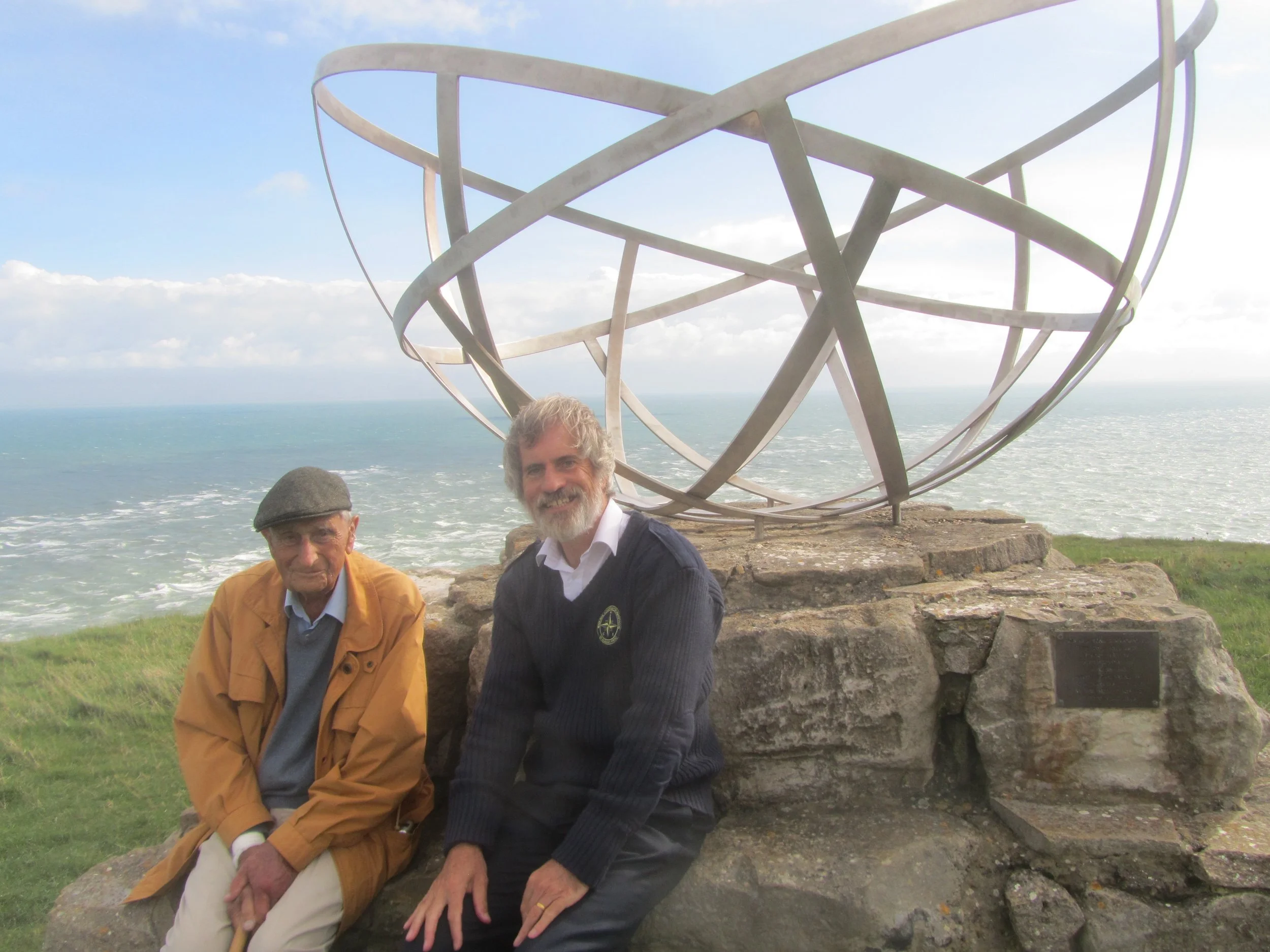 Bill and myself at the Radar Memorial, St Albans Head, Dorset