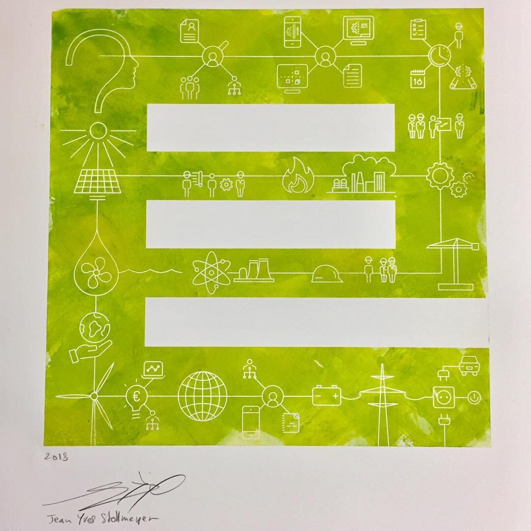 Cr&eacute;ation d'une nouvelle charte graphique pour Eliteam ing&eacute;nierie, charte graphique d&eacute;clin&eacute;e en gravure pour expliciter l'ensemble de l'activit&eacute; et du process d'ing&eacute;nierie en &eacute;nergie en un coup d'oeil. 