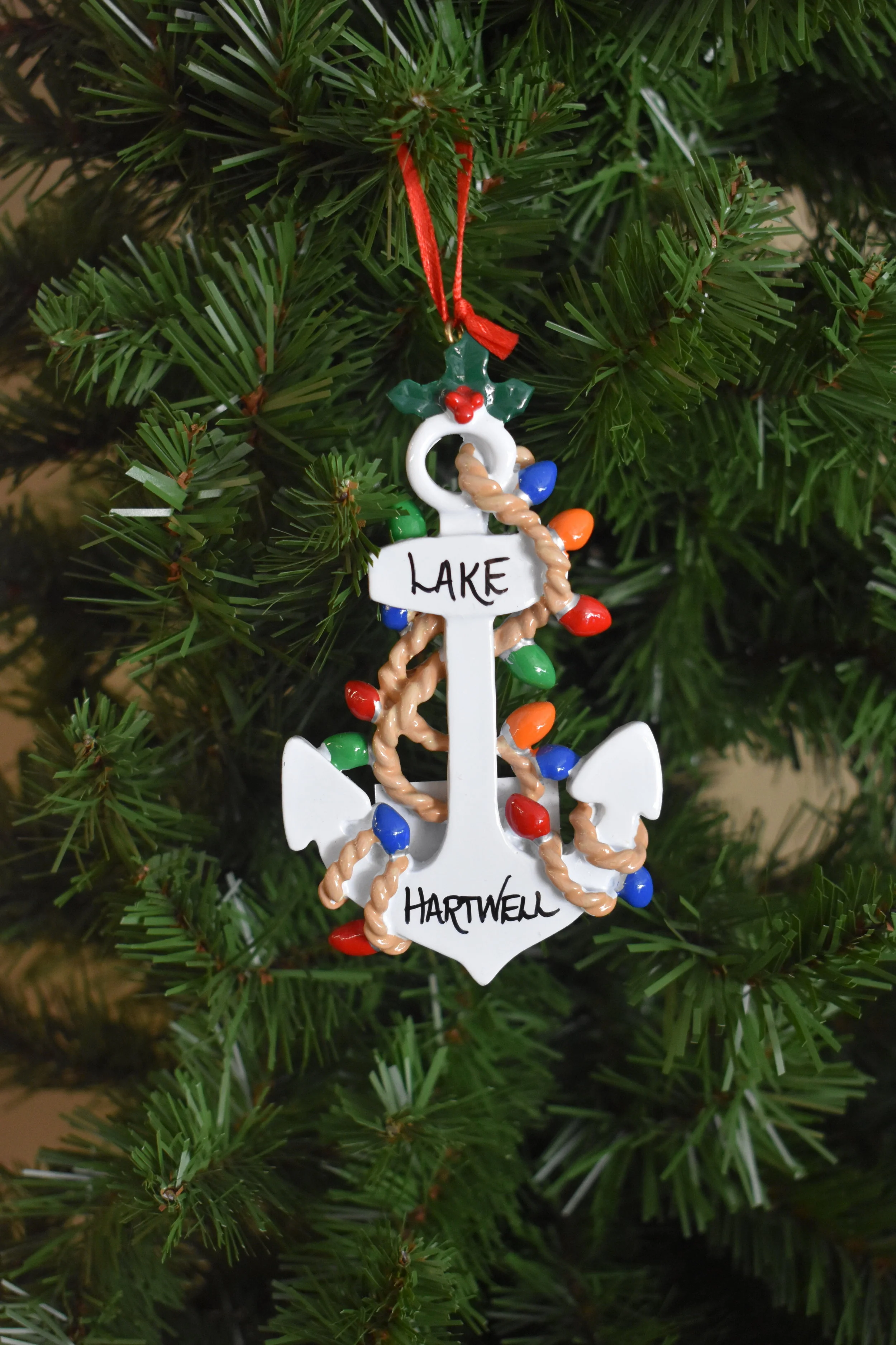 Lake Hartwell Anchor Ornament
