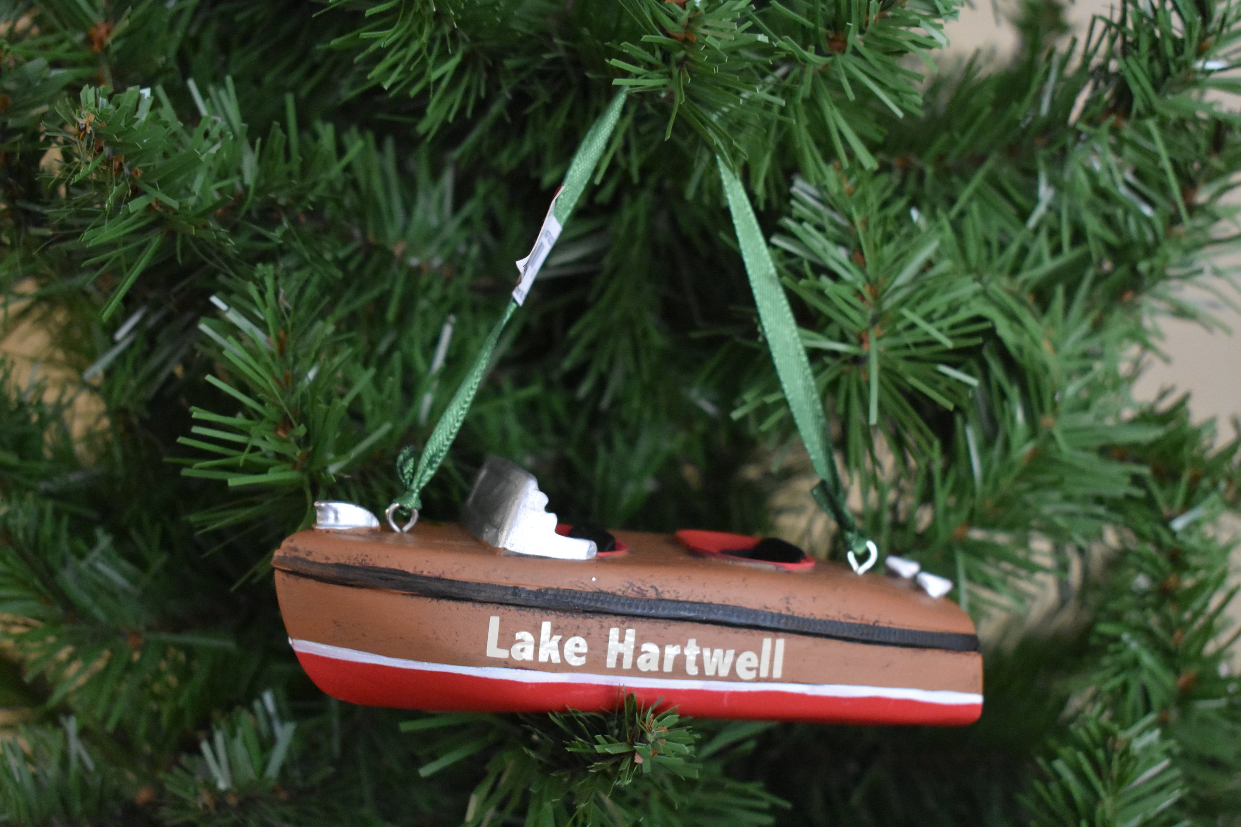 Lake Hartwell Boat Ornament