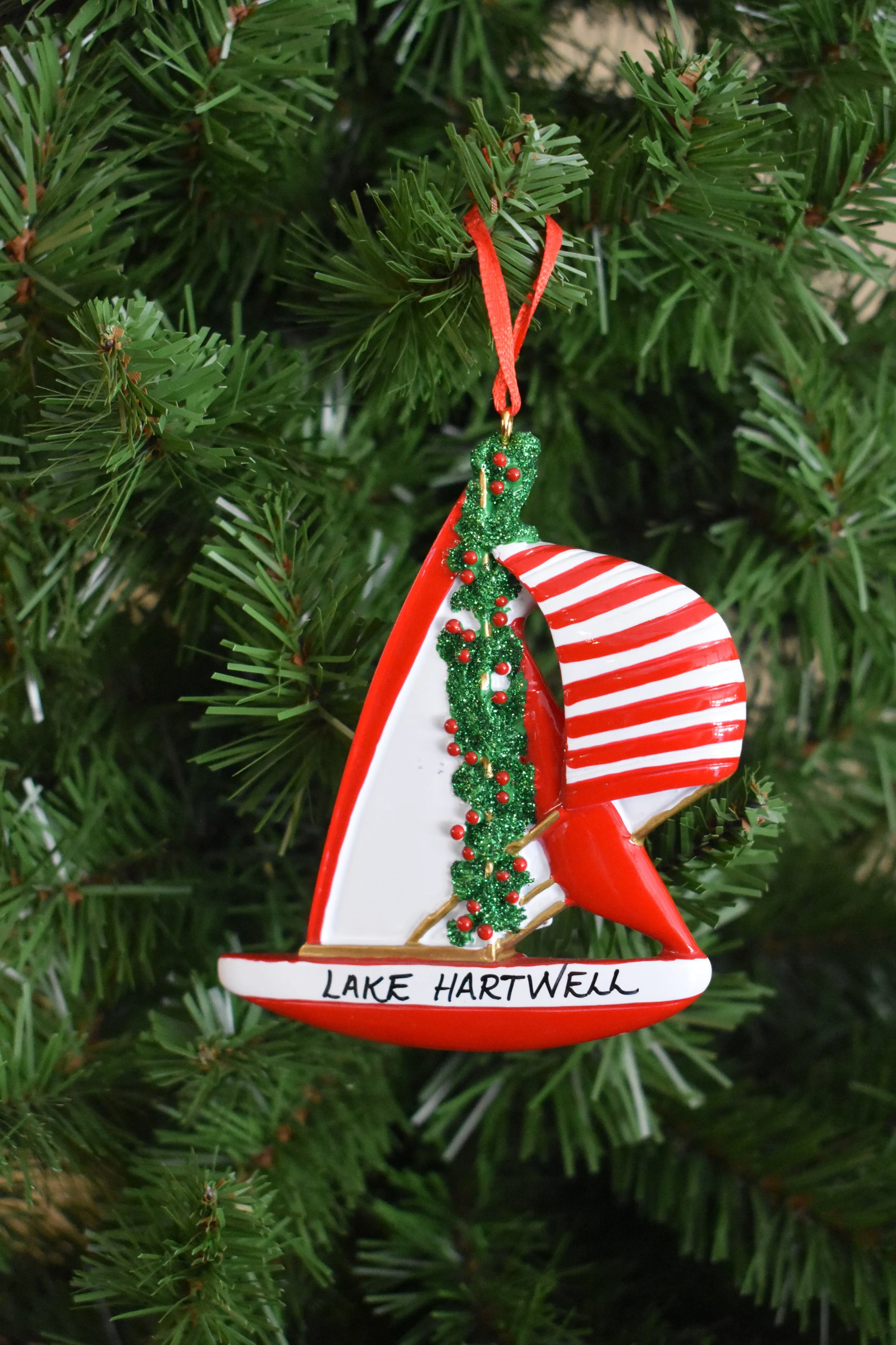 Lake Hartwell Sailboat Ornament