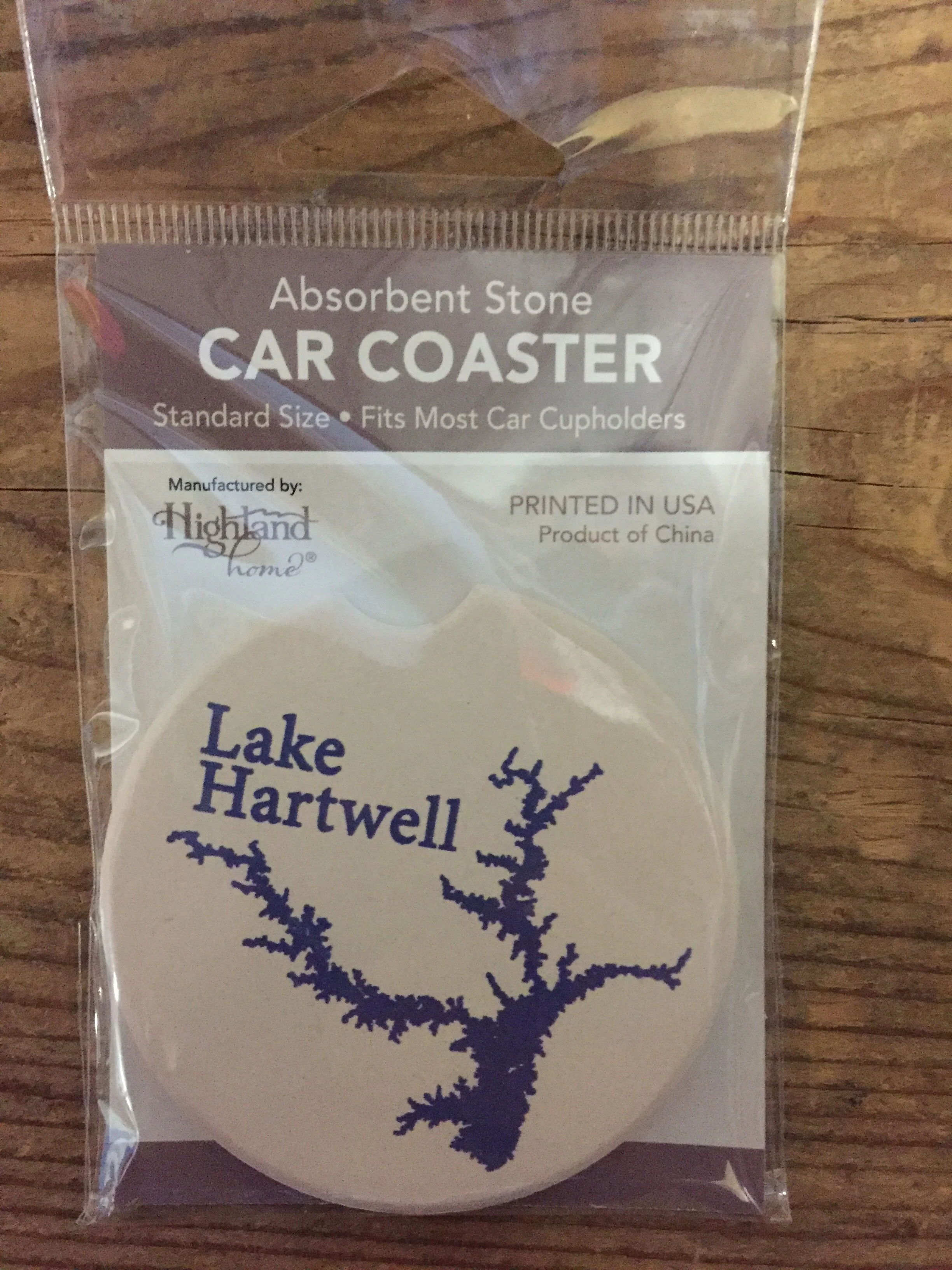 Lake Hartwell Map Car Coaster