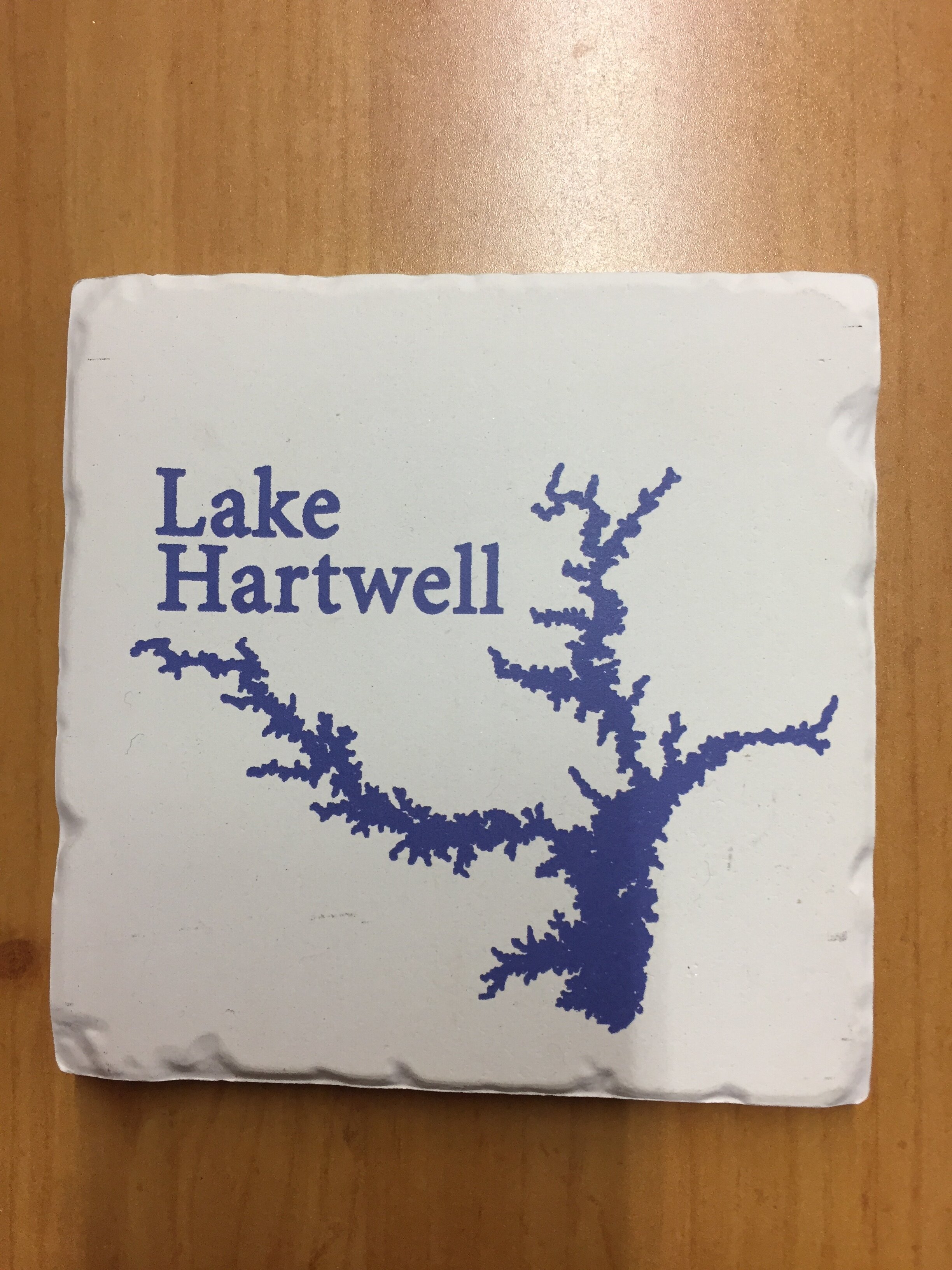 Lake Hartwell Map Coaster