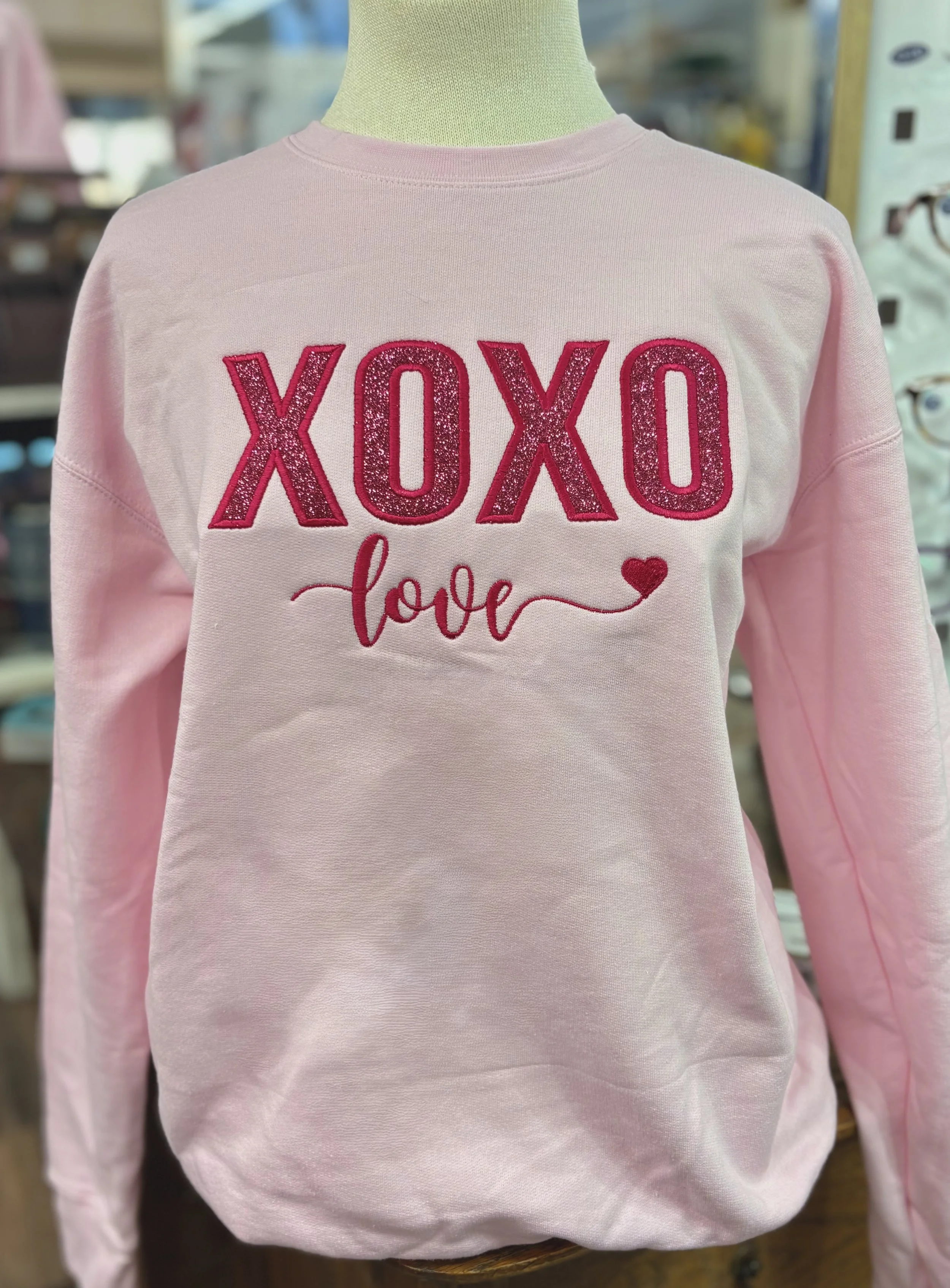 XOXO glitter sweatshirt