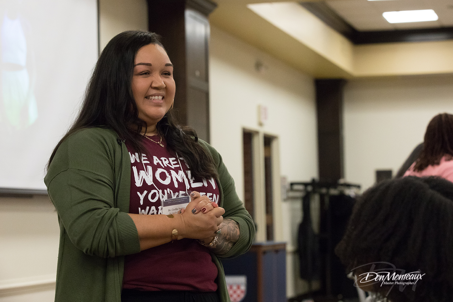 Image of Dr. Cecilia E. Suarez addressing the audience.