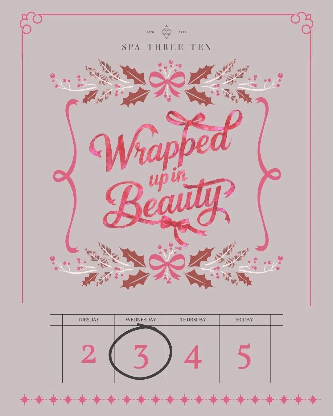 ✨ Get wrapped up in beauty with us today ✨
December 3rd is all about you. Signature haircut upgrades, BOGO laser hair removal, 20% off Davines, and personalized hair-care advice from 4&ndash;6 PM. 🎀