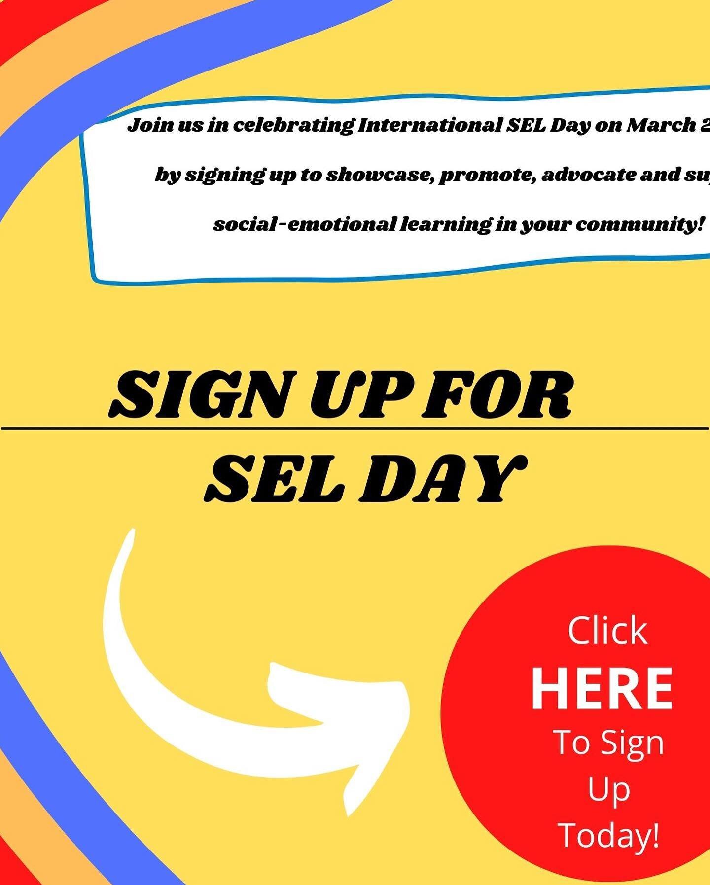 Are you ready to join @UrbanAssembly and @ SEL4USA in celebrating the second International SEL Day? On March 26, join us in promoting, advocating, and supporting SEL in our schools and communities. Register at https://selday.org/sign-up/ #SEL #SELday