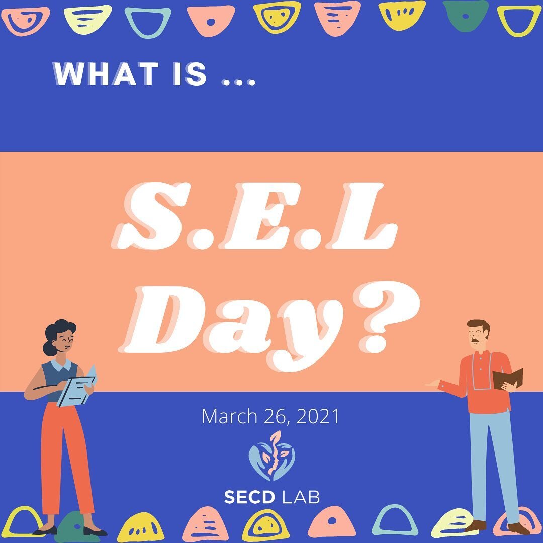 #SELDay is March 26, 2021! Join us in promoting and advocating for Social Emotional Learning for all schools for the betterment of students and for all! 
&bull;
&bull;
&bull;
&bull;
#psychology #psych #socialemotionallearning #sel #celebrate #explore