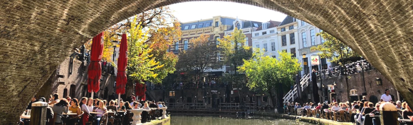 Floating down the canals of Utrecht, home of the largest university in The Netherlands