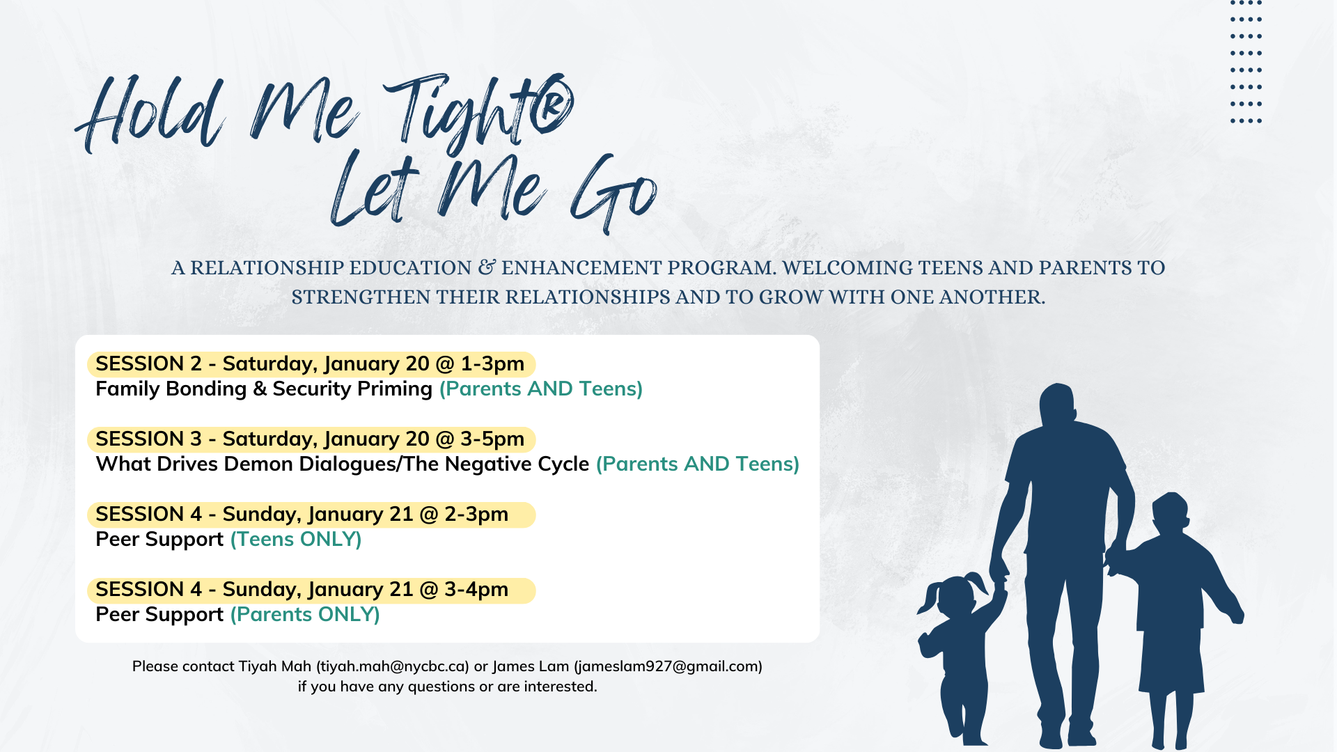 Families with Teens: Hold Me Tight® Let Me Go