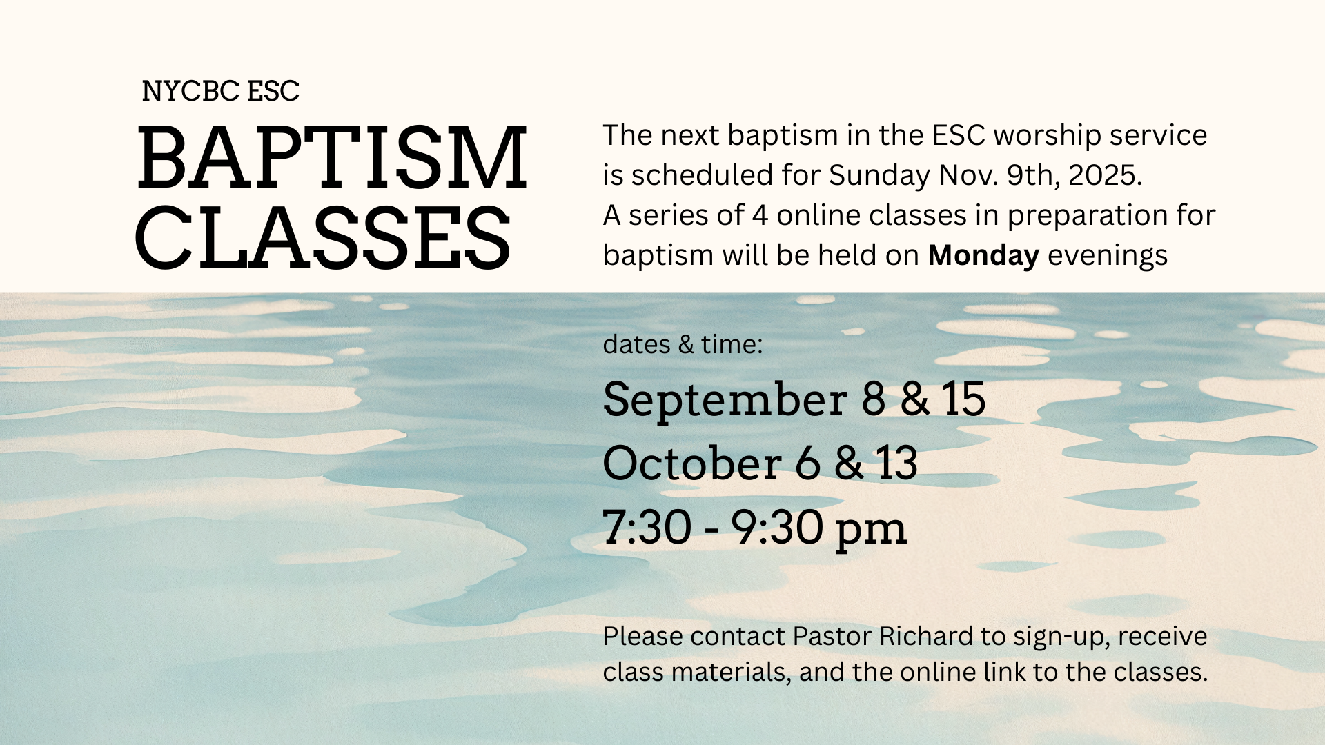 ESC Baptism