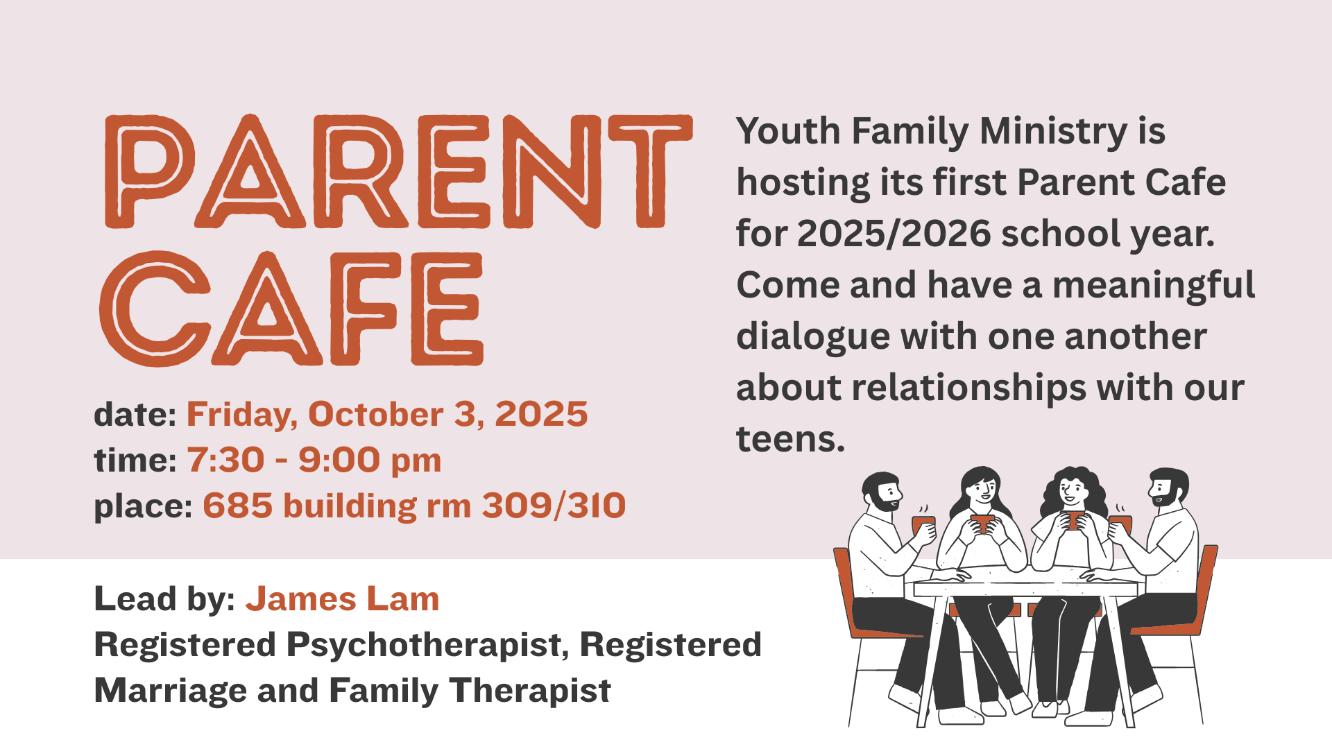 Youth Family Ministry – Parent Cafe