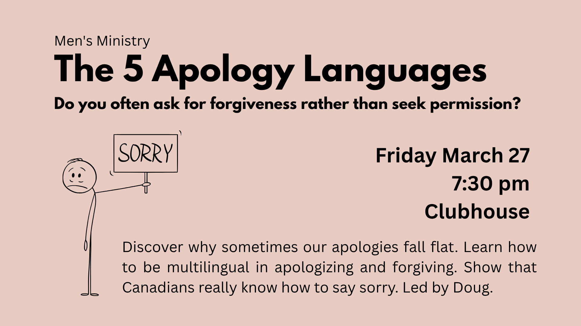 Men's Ministry - The 5 Apology Languages